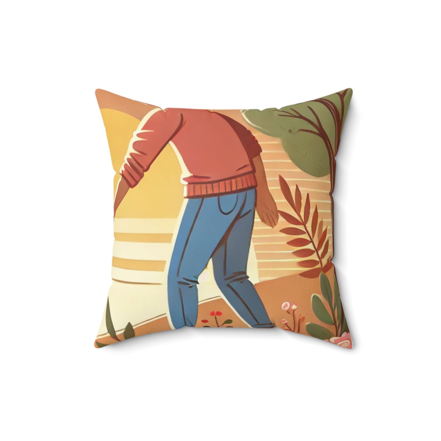 Helping Hands Sunset Garden Decorative Pillow
