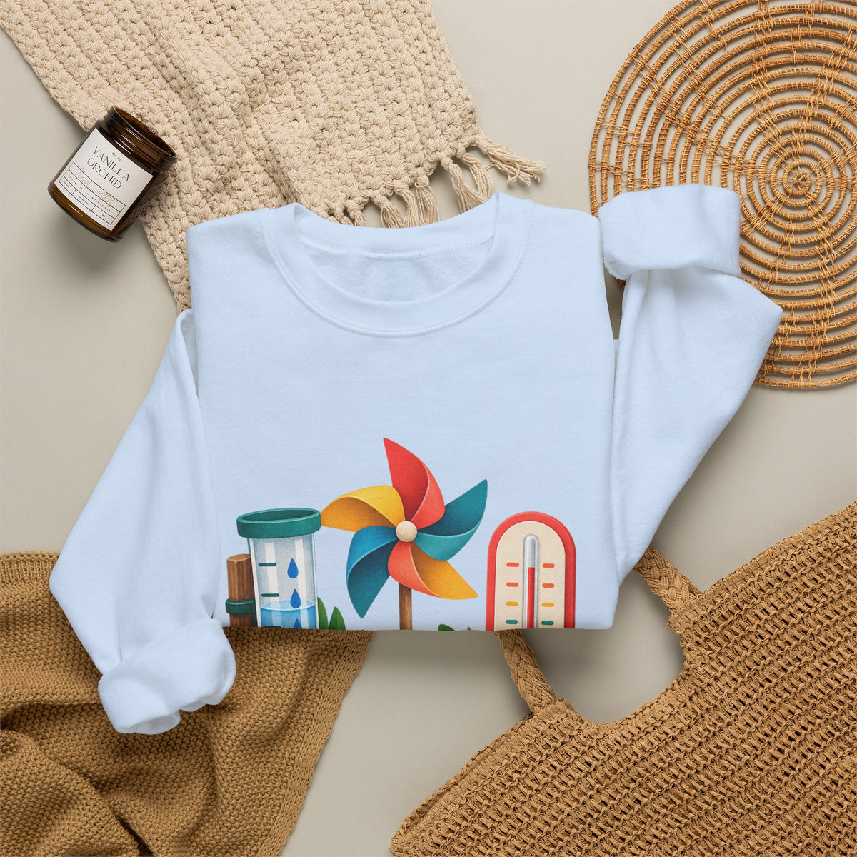 Colorful Backyard Weather Watching Kit Sweatshirt