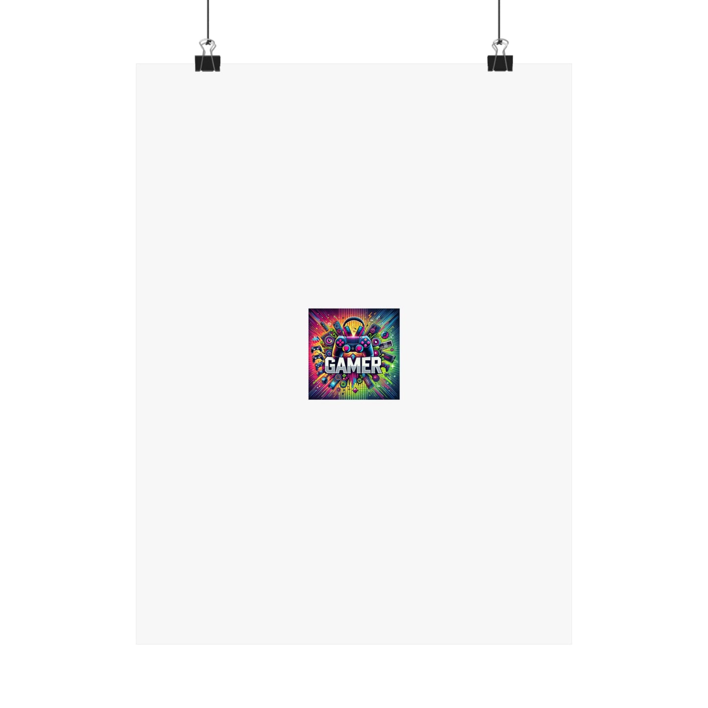 Neon Gamer Energy Retro Arcade Gaming Wall Art Poster