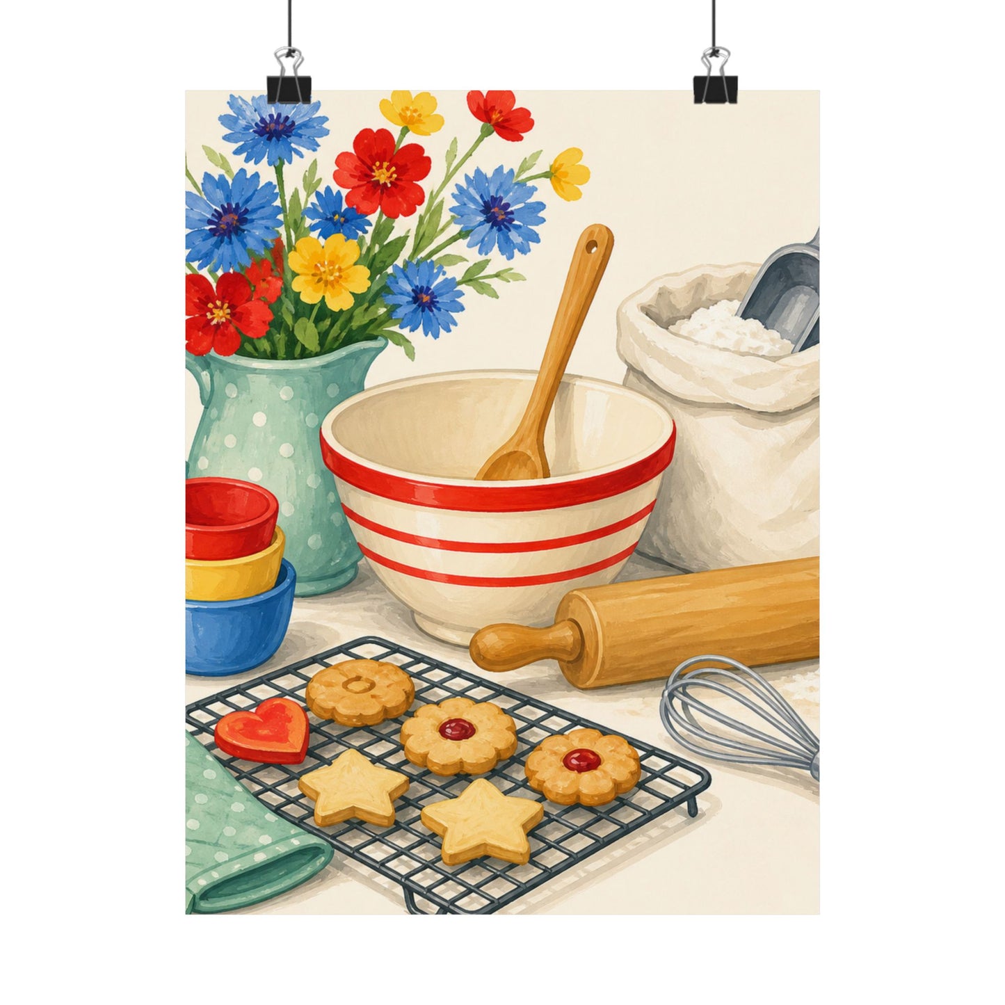 Cheerful Home Baking Hobby Poster