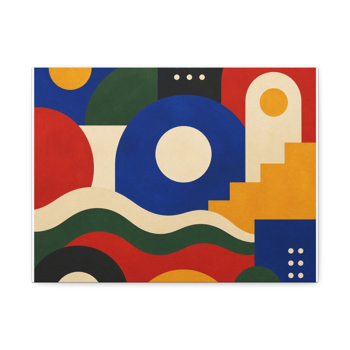 Bold Geometric Balance Abstract Art Canvas Art