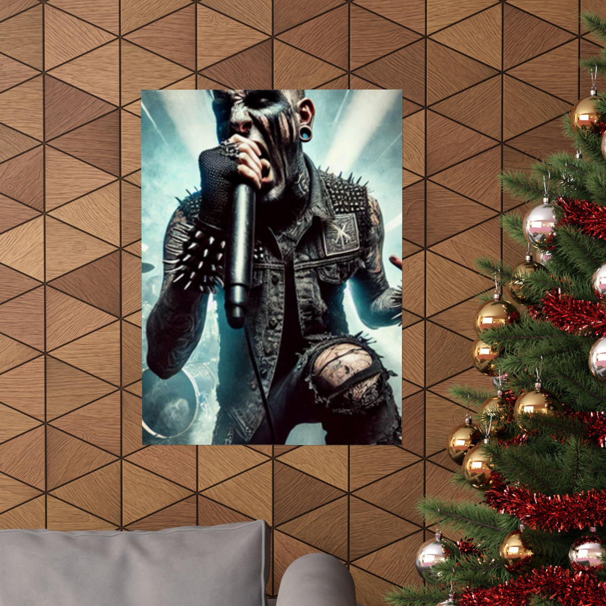 Punk Rock Vocalist Stage Energy Music Room Poster