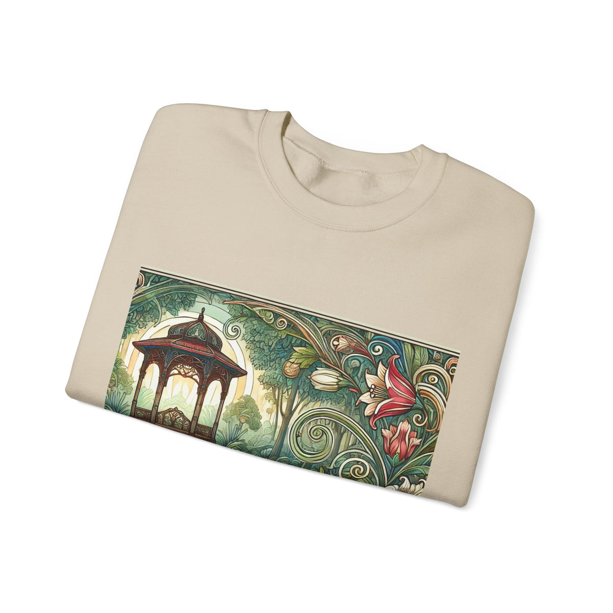 Botanical Gazebo Garden Art Nouveau Sweatshirt