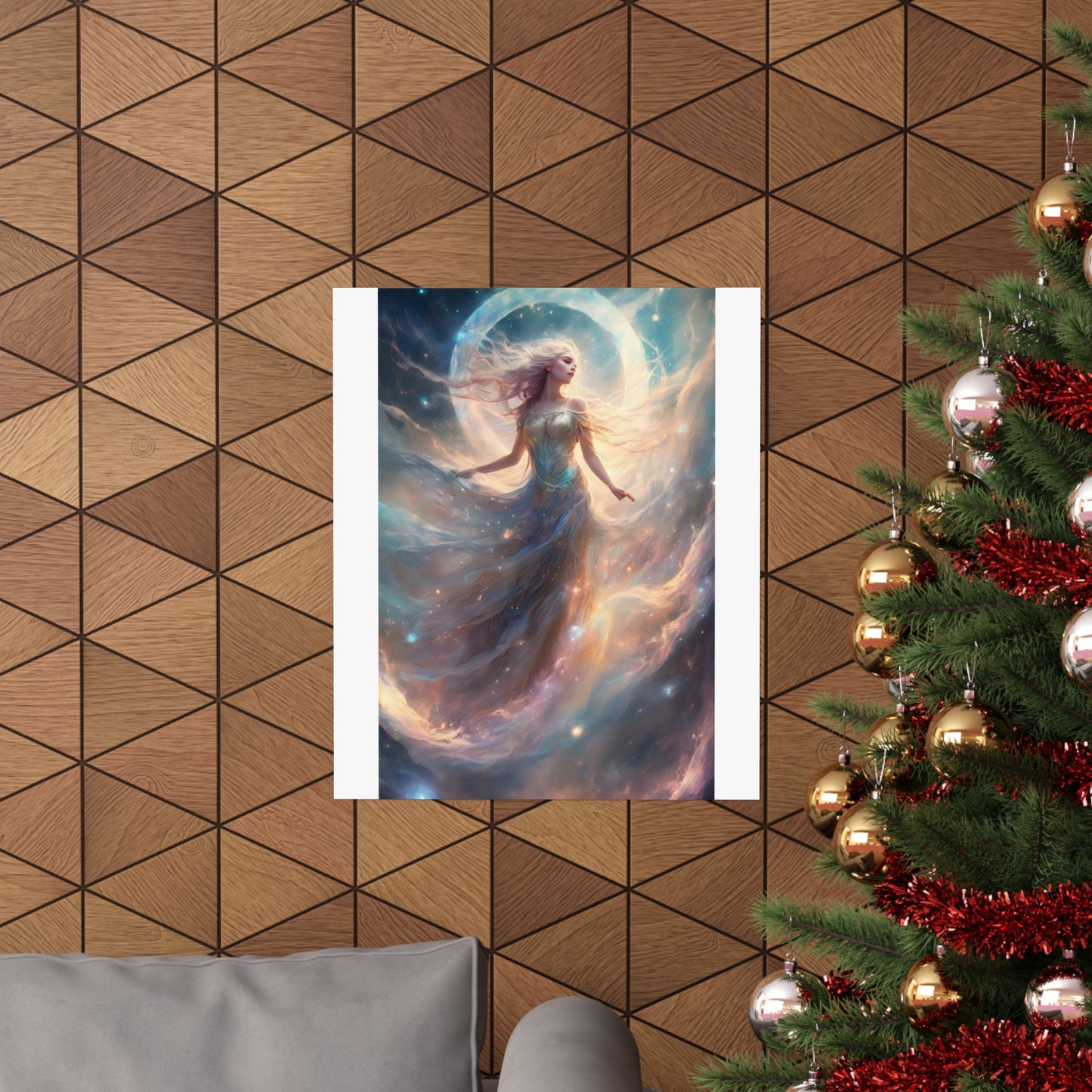 Moonlit Celestial Dancer Fantasy Portrait Poster