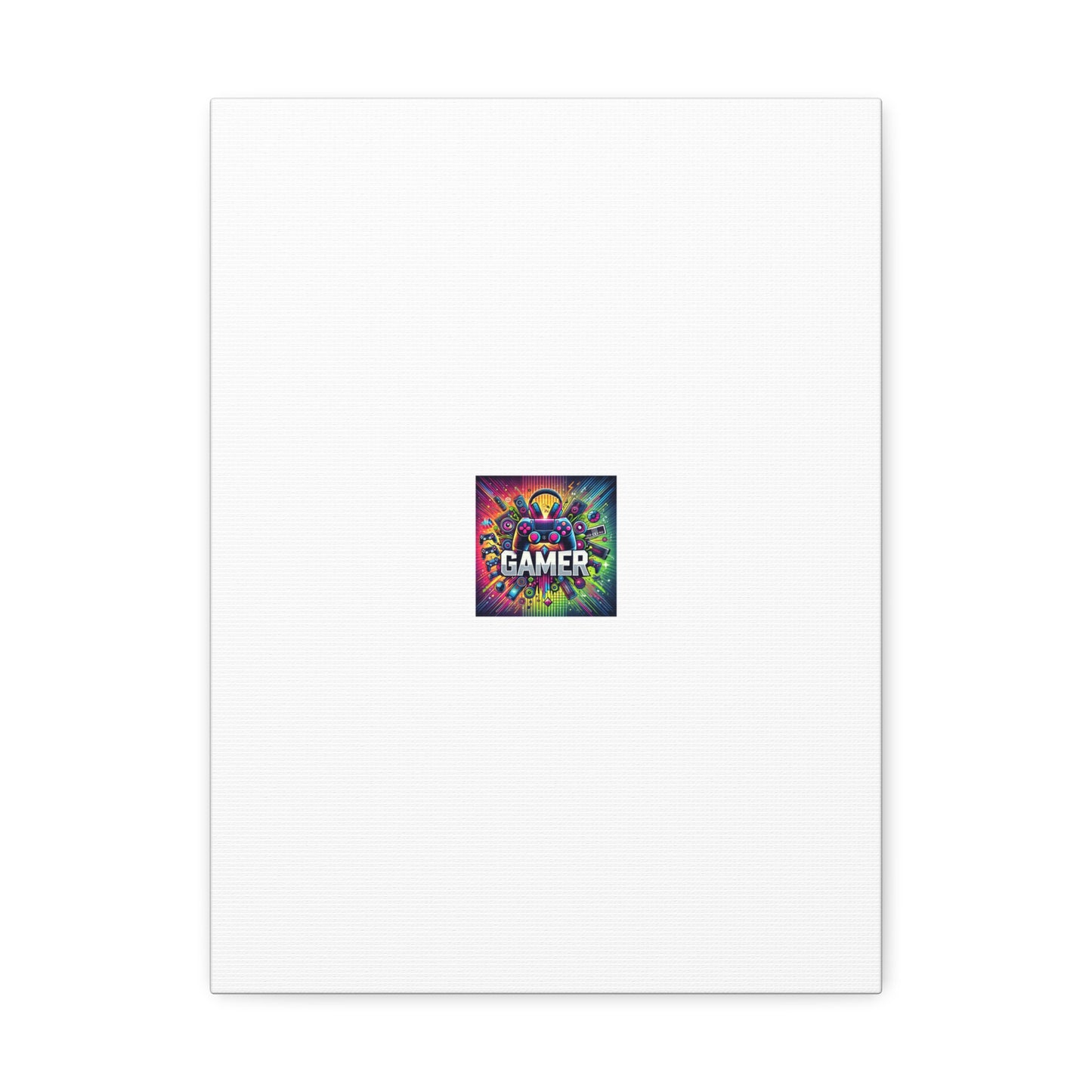 Neon Gamer Energy Retro Arcade Gaming Canvas Wall Art