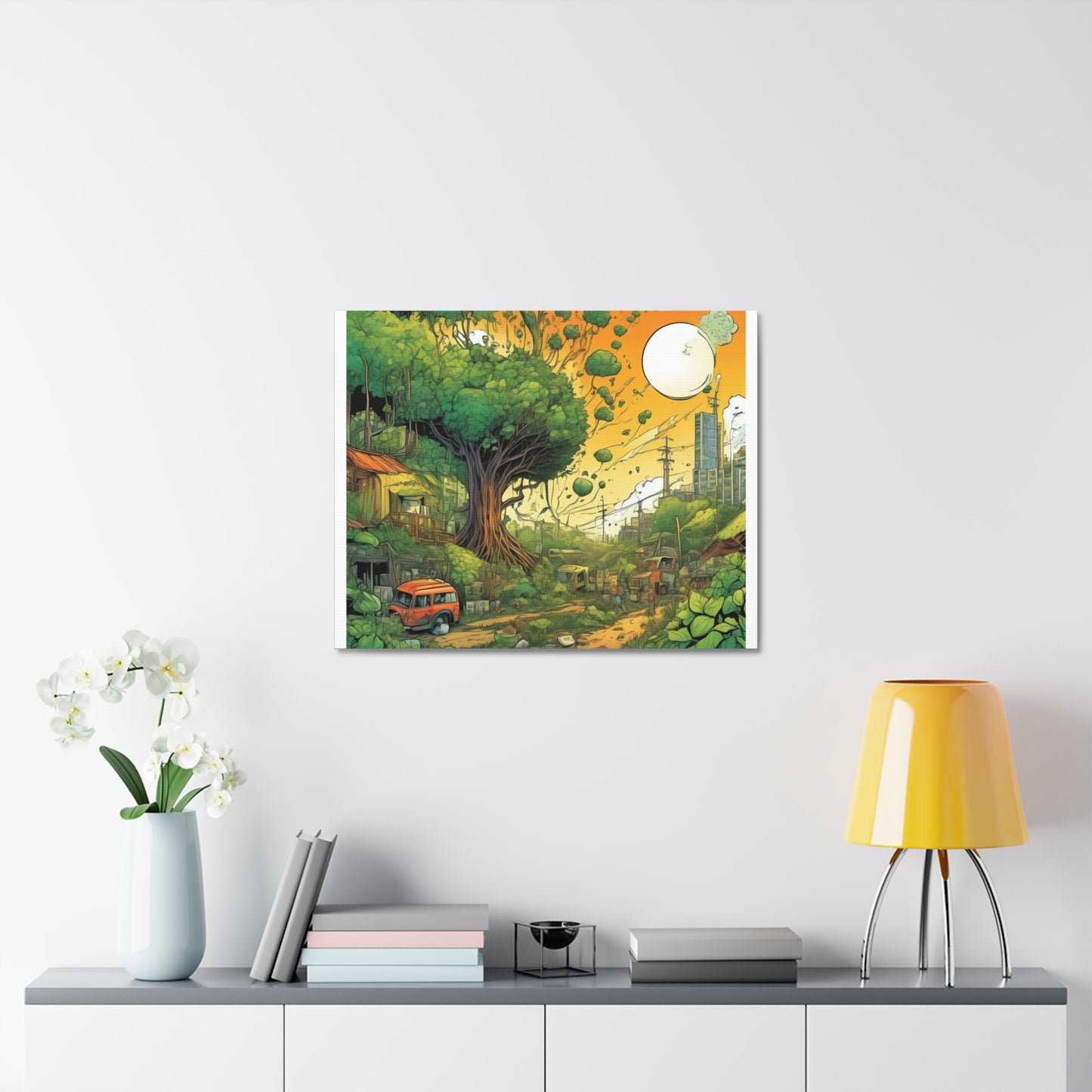 Cottage Road Landscape Nature Gift Art Canvas