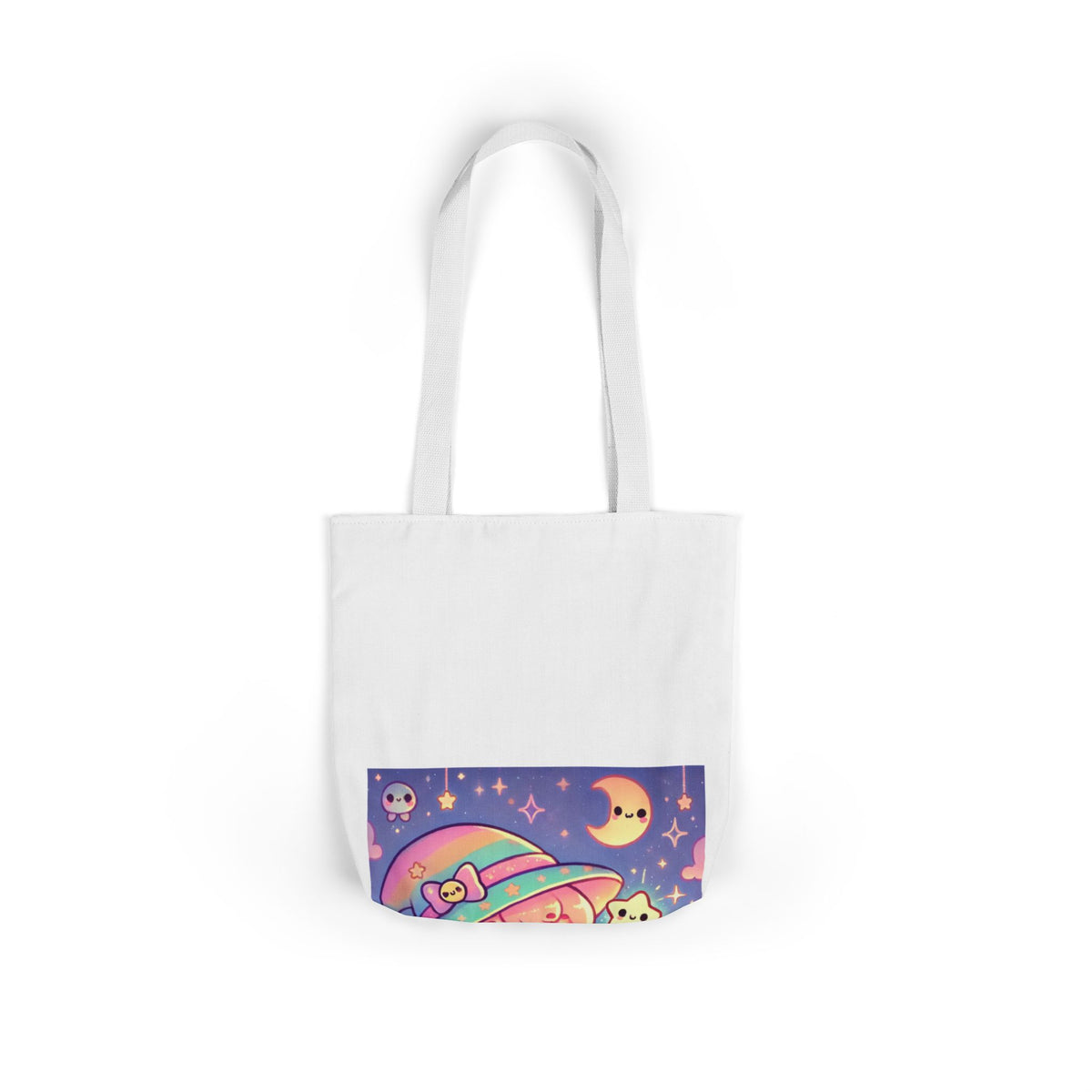 Kawaii Moon Wand Pastel Fantasy Art Canvas Tote Bag