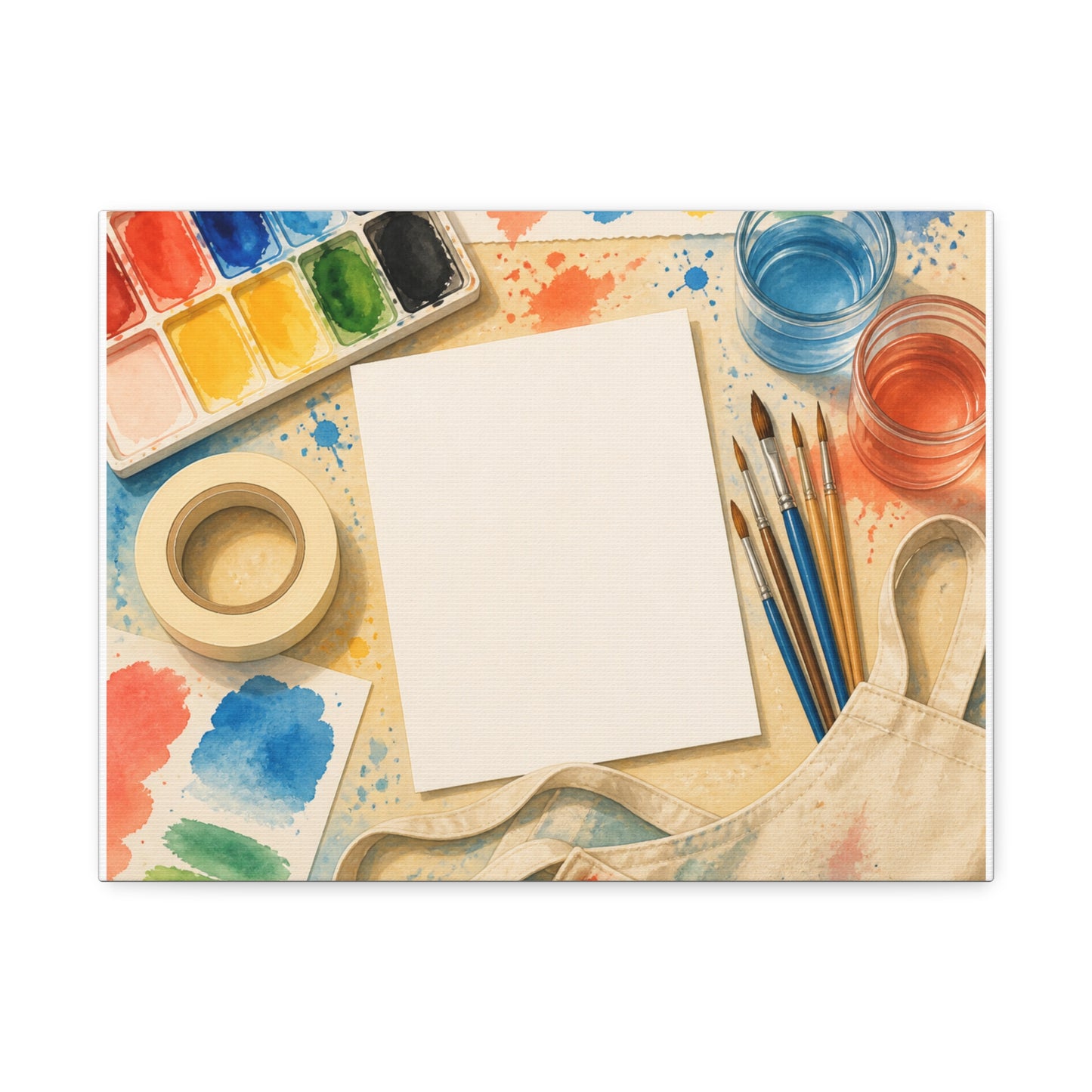 Bright Watercolor Painting Hobby Art Canvas Art