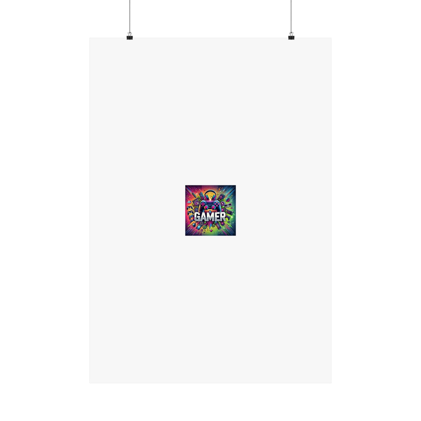 Neon Gamer Energy Retro Arcade Gaming Wall Art Poster