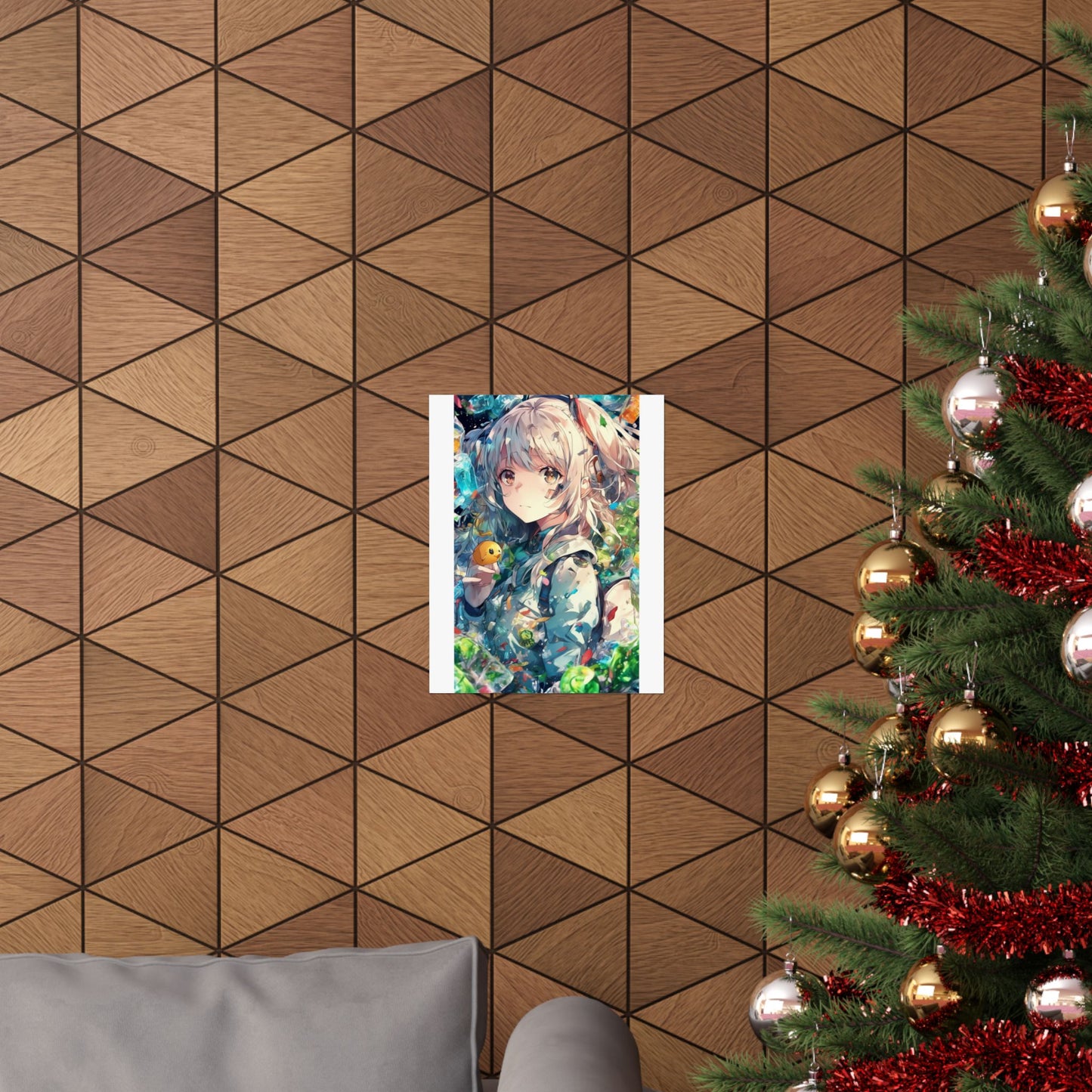 Crystal Bottle Anime Portrait Colorful Wall Poster
