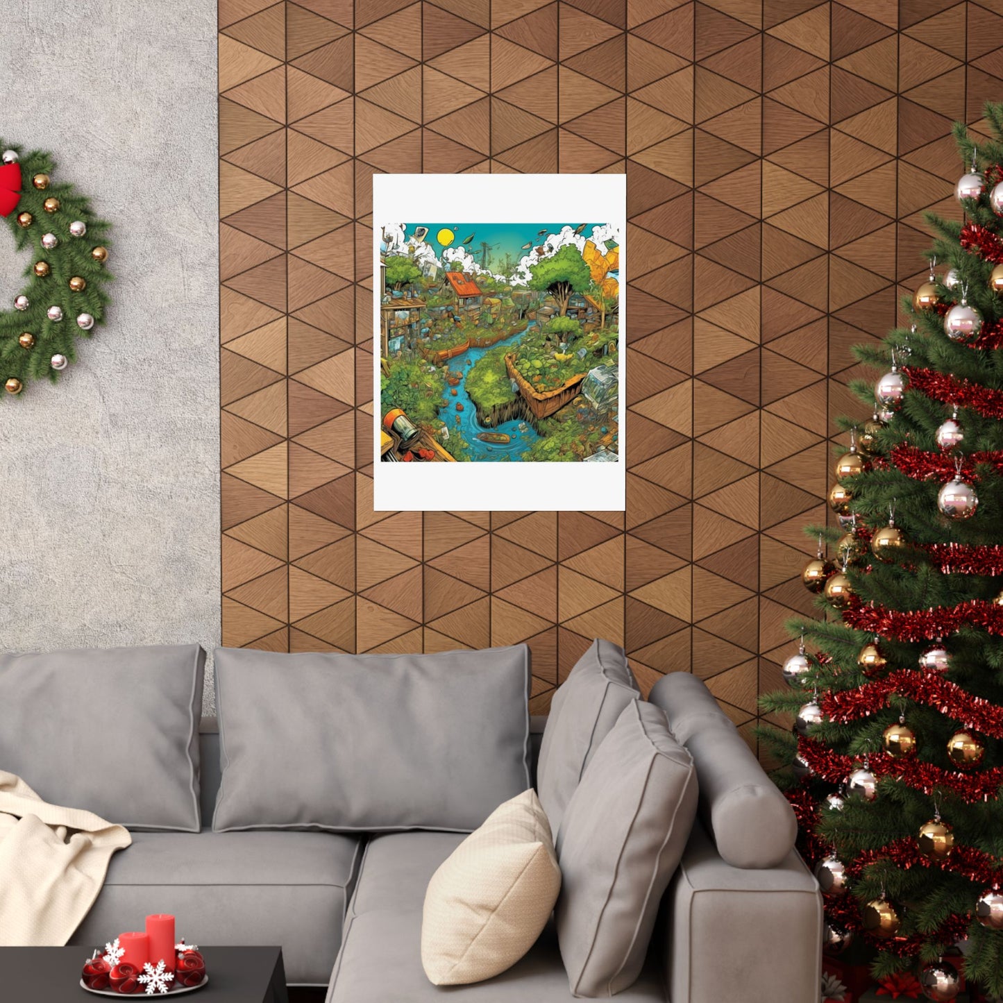 Whimsical Garden Stream Nature Gift Art Poster
