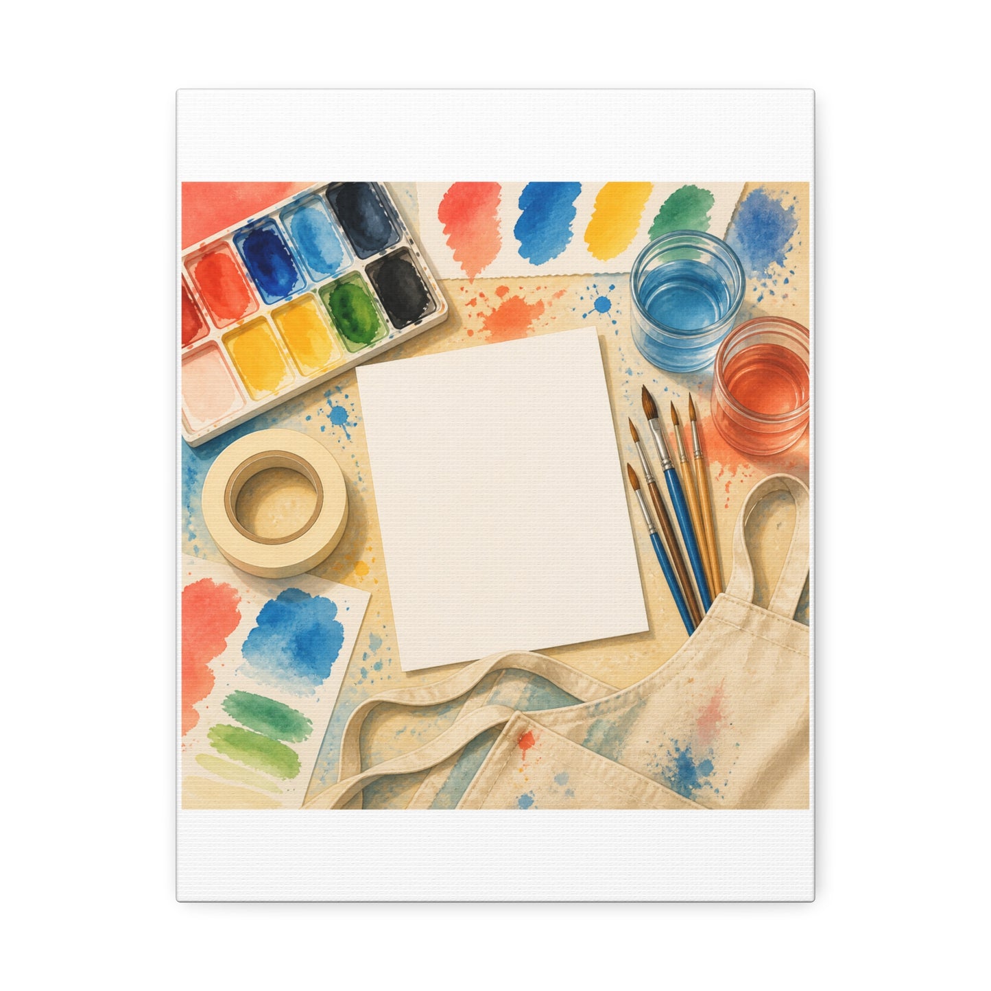 Bright Watercolor Painting Hobby Art Canvas Art