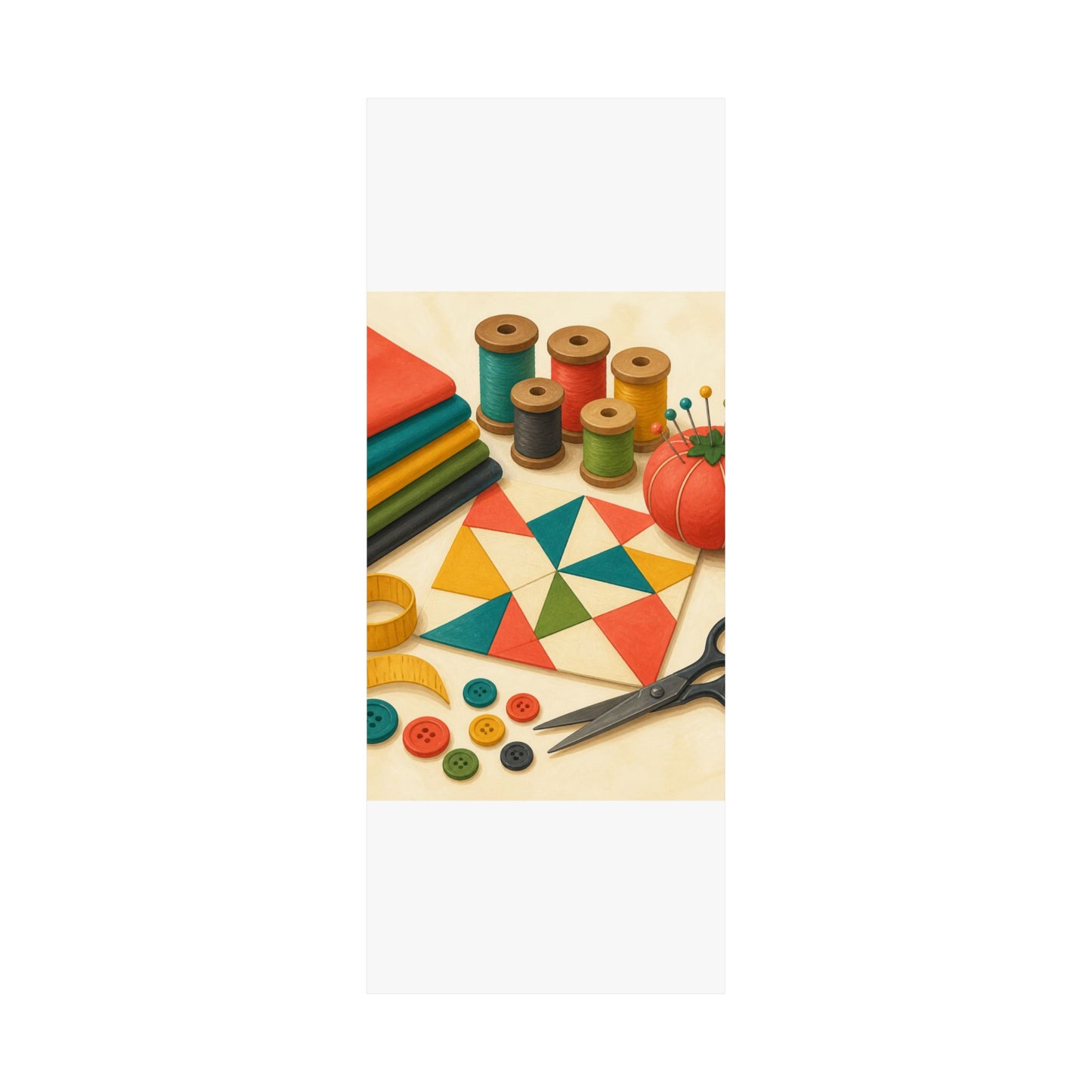 Colorful Sewing and Quilting Hobby Poster
