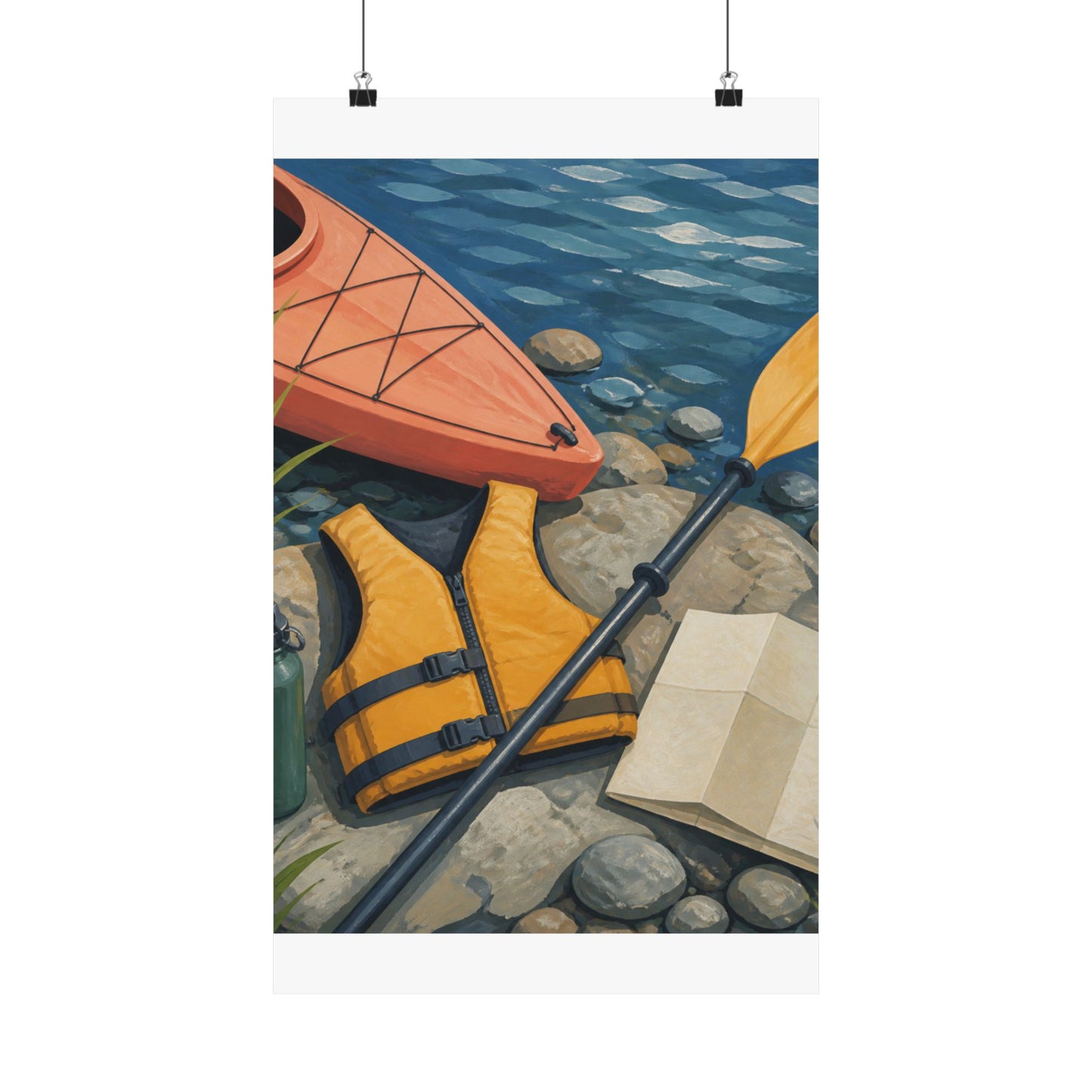 Calm Kayaking Adventure Art Poster