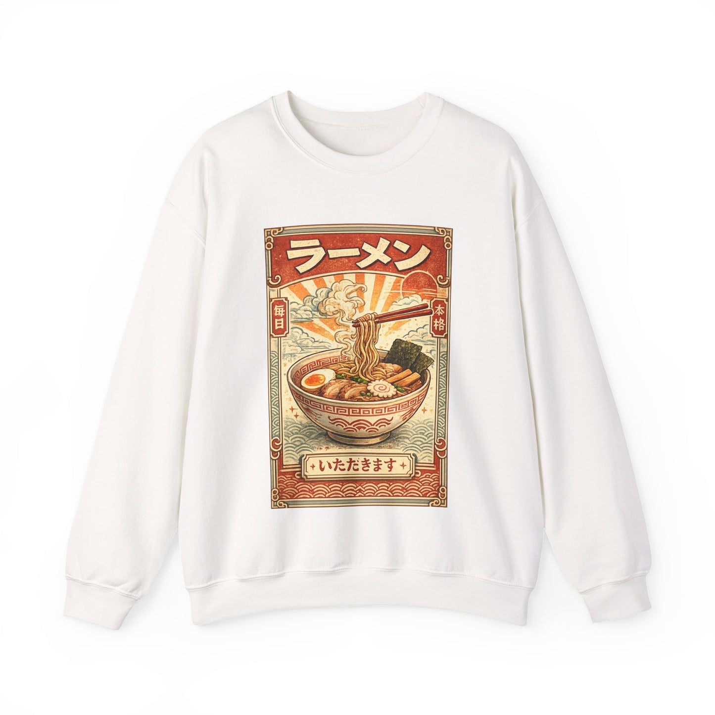 Vintage Ramen Bowl Illustration Sweatshirt