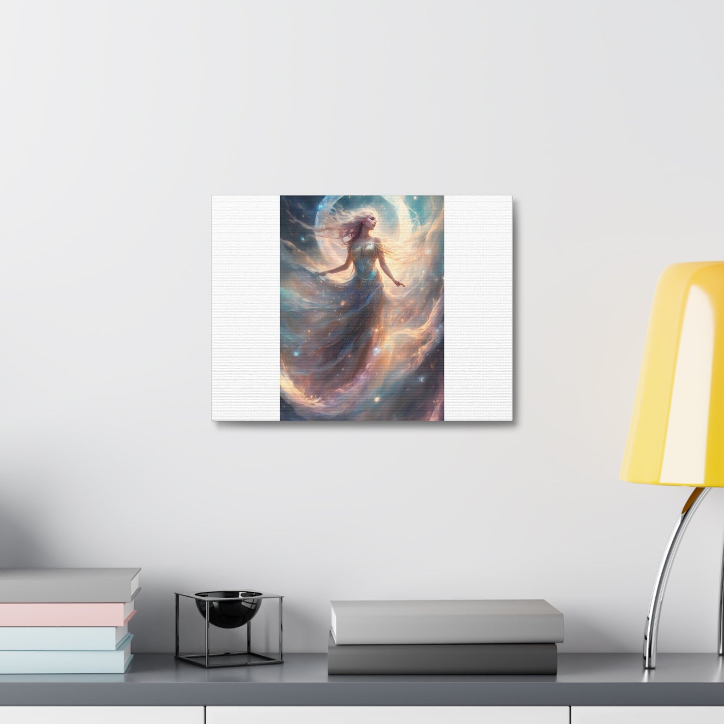 Moonlit Celestial Dancer Fantasy Portrait Canvas