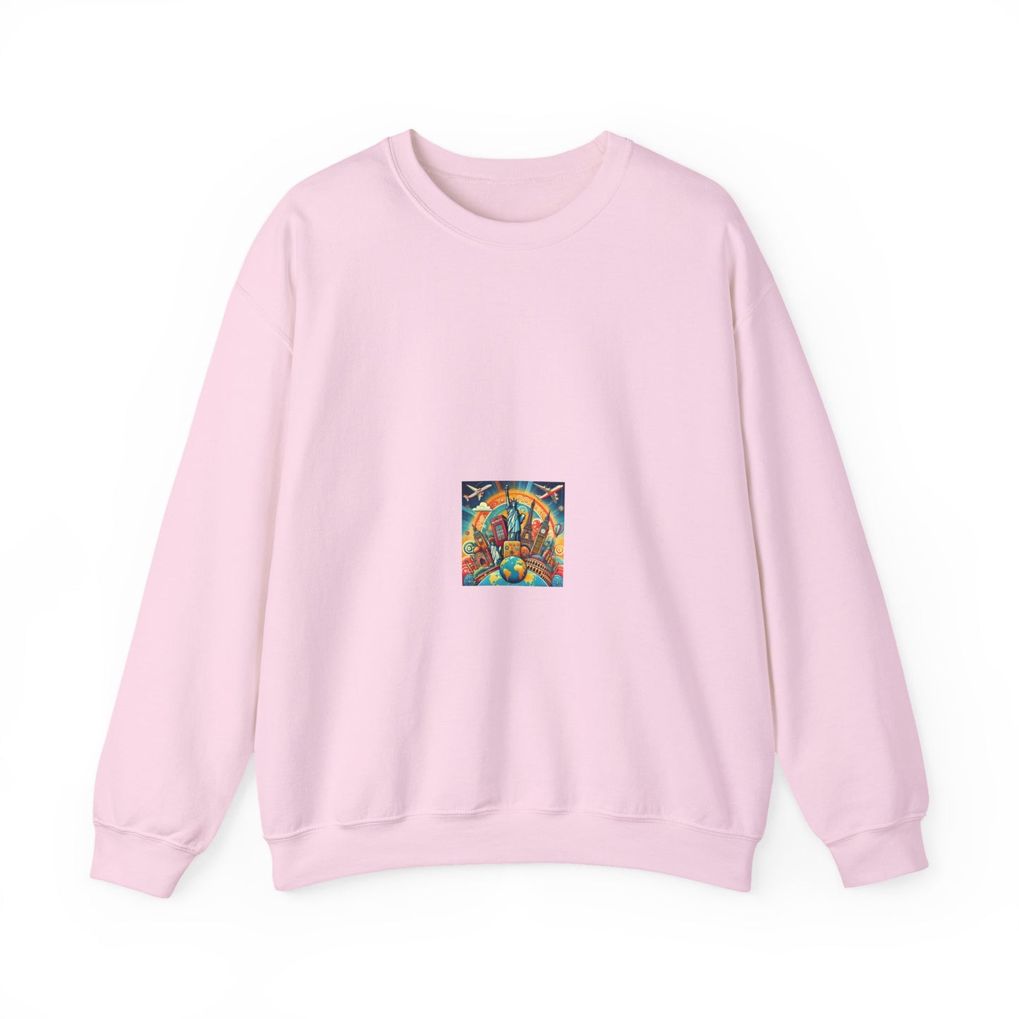 Global Landmark Adventure Collage Soft Travel Sweatshirt