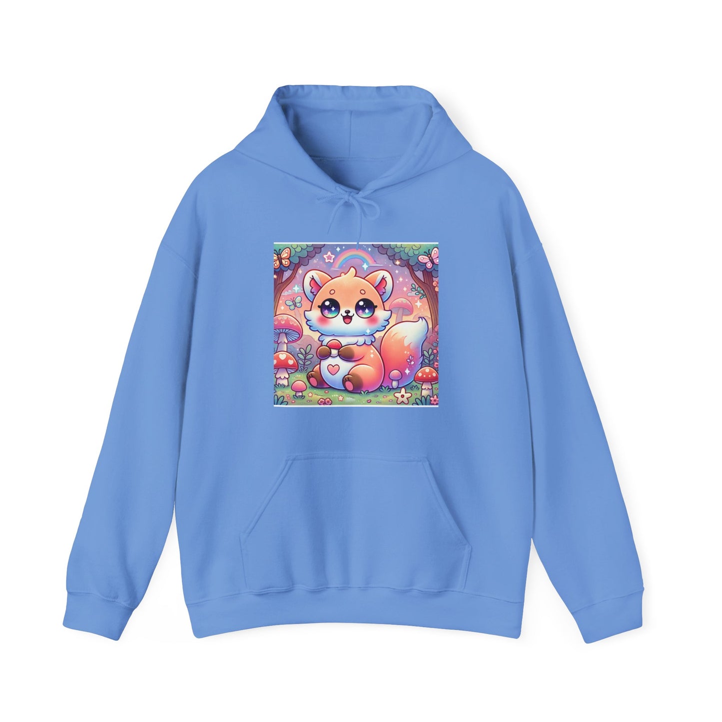 Pastel Woodland Fox Mushroom Kawaii Hoodie