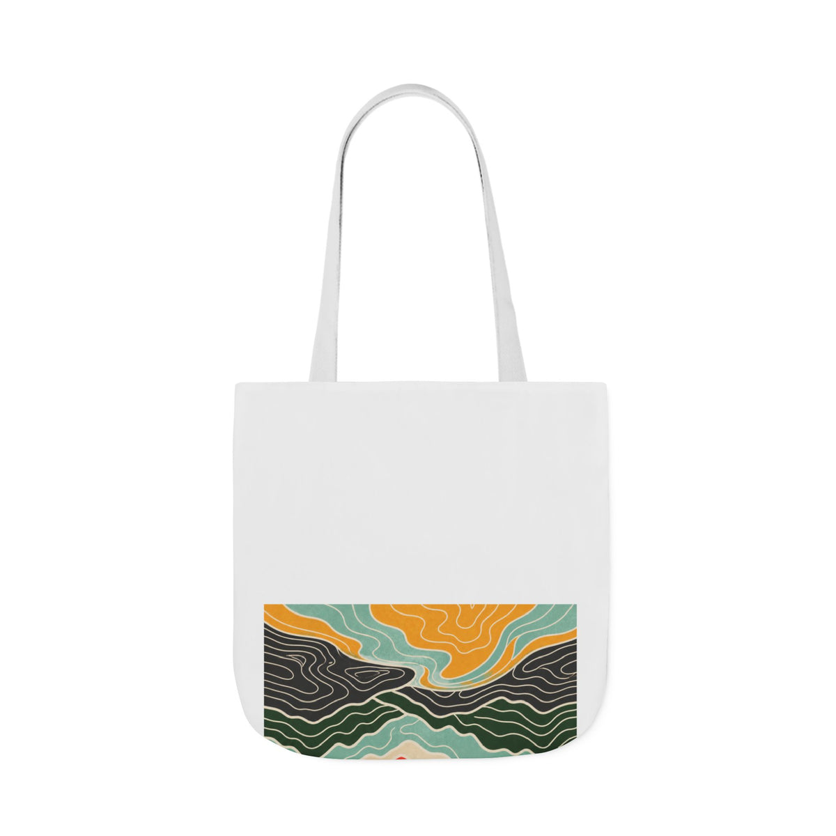 Topographic Sunrise Modern Outdoor Adventure Tote Bag