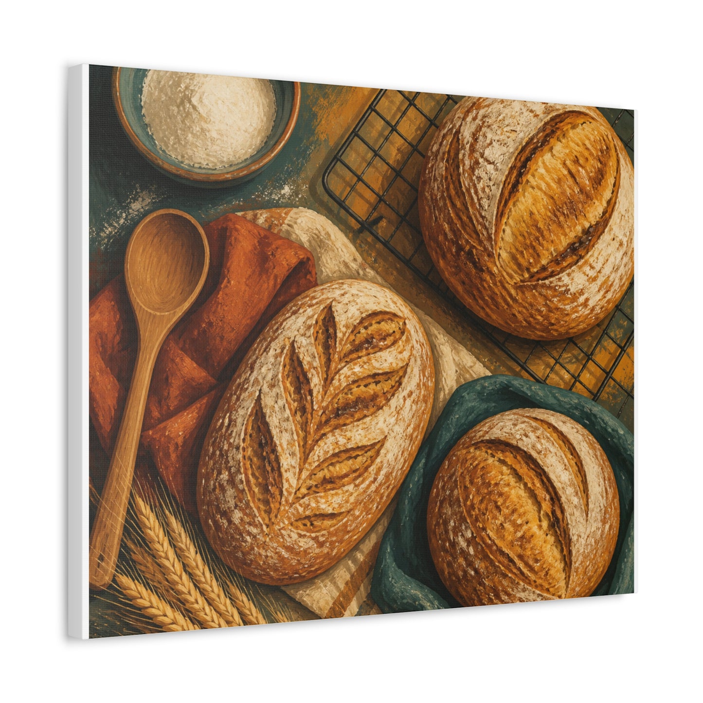 Artisan Bread Baking Still Life Canvas Art