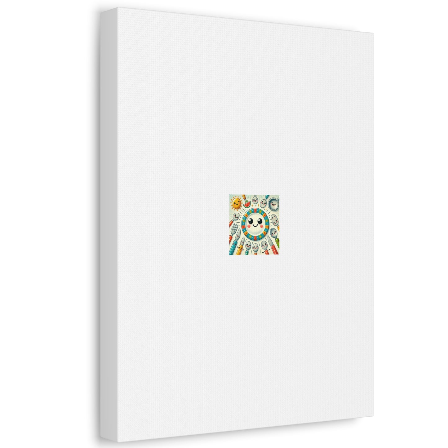 Happy Little Kitchen Club Kawaii Food Canvas Kitchen Wall Art Decor Gift