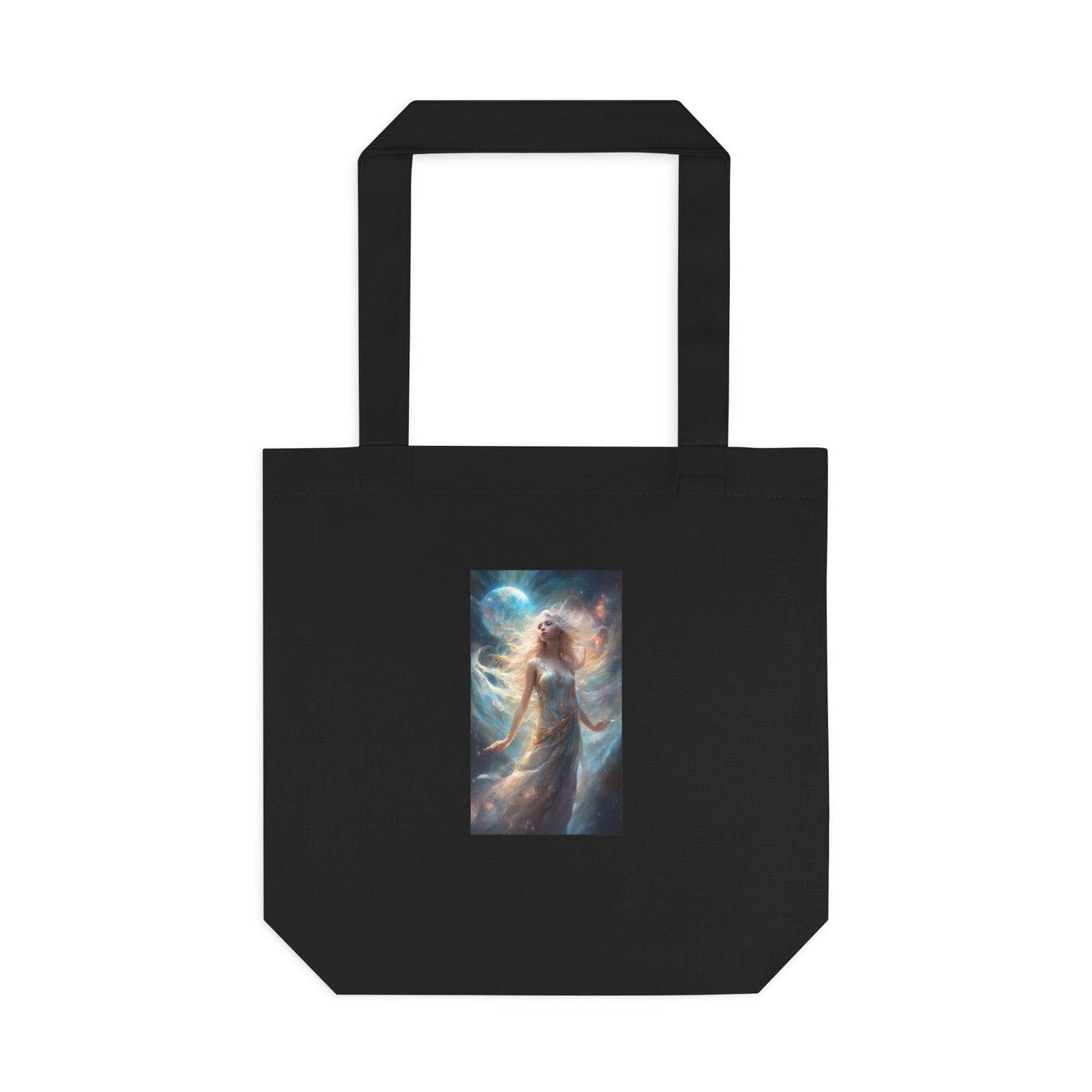 Moonlit Celestial Maiden Fantasy Portrait Tote Bag