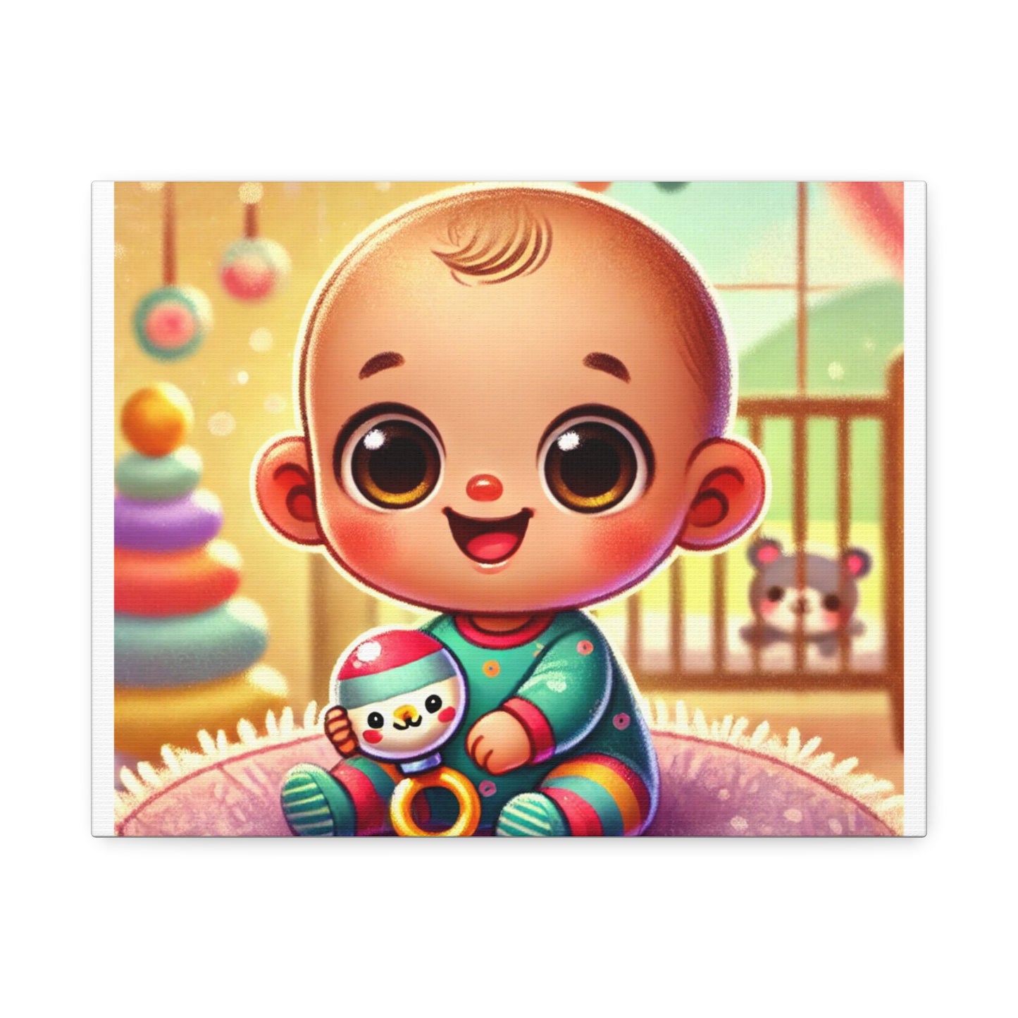 Cheerful Baby Nursery Playroom Canvas Art