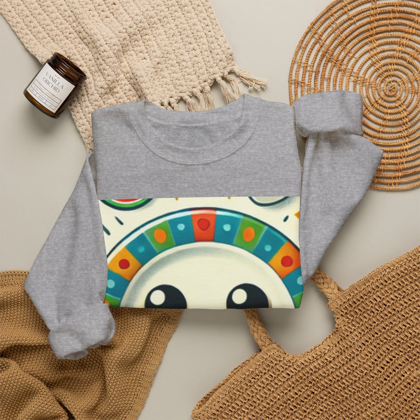 Happy Little Kitchen Club Kawaii Food Lover Crew Sweatshirt Gift Art