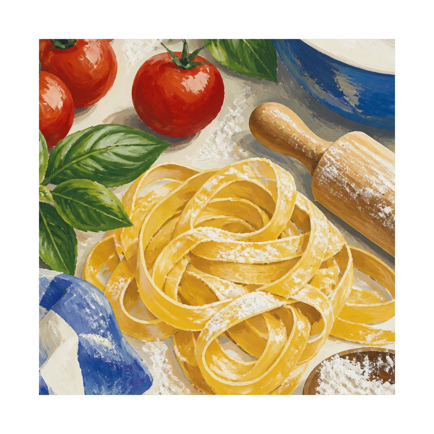 Fresh Pasta Making Kitchen Art Poster