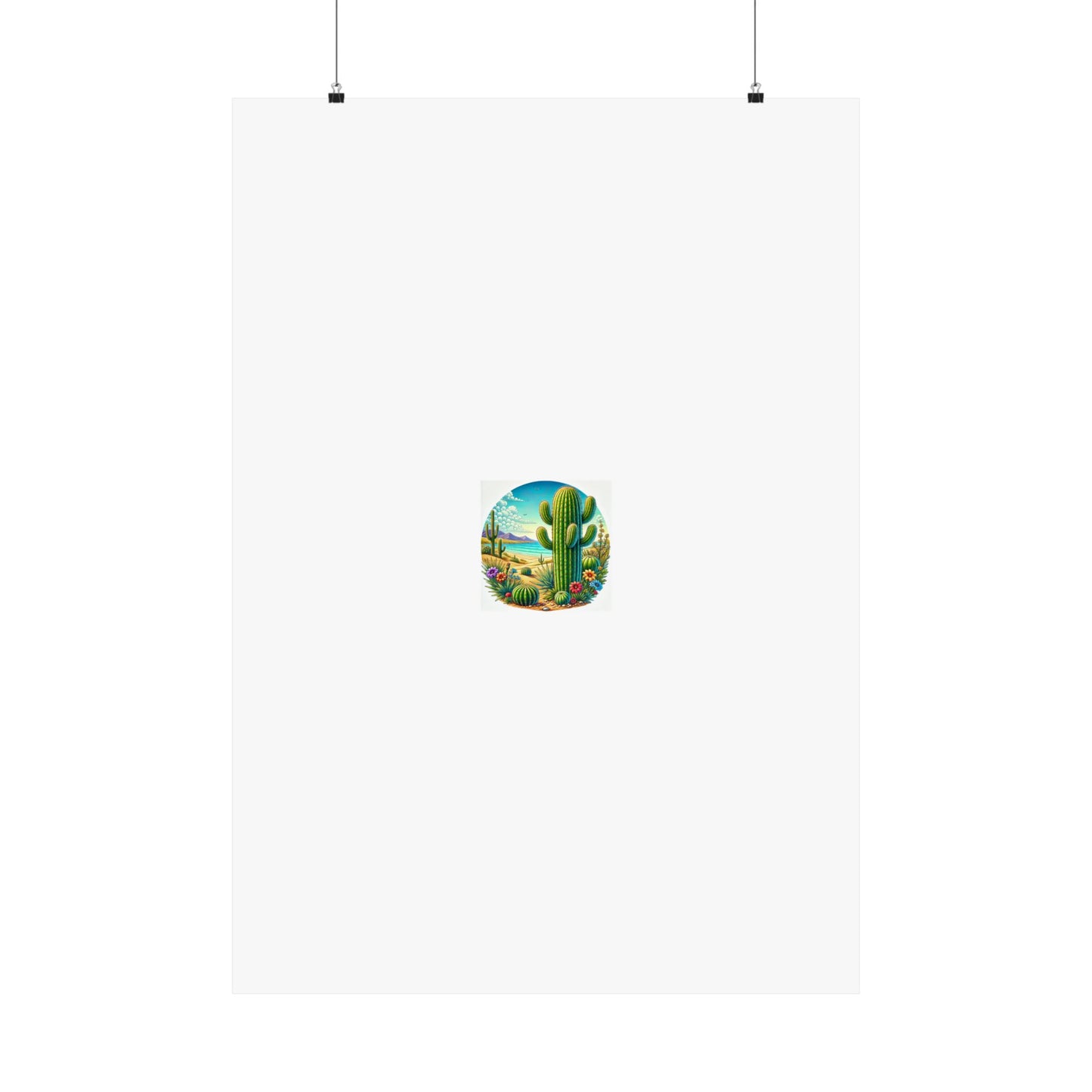 Desert Cactus Bloom Garden Poster Botanical Desert Wall Art Gift