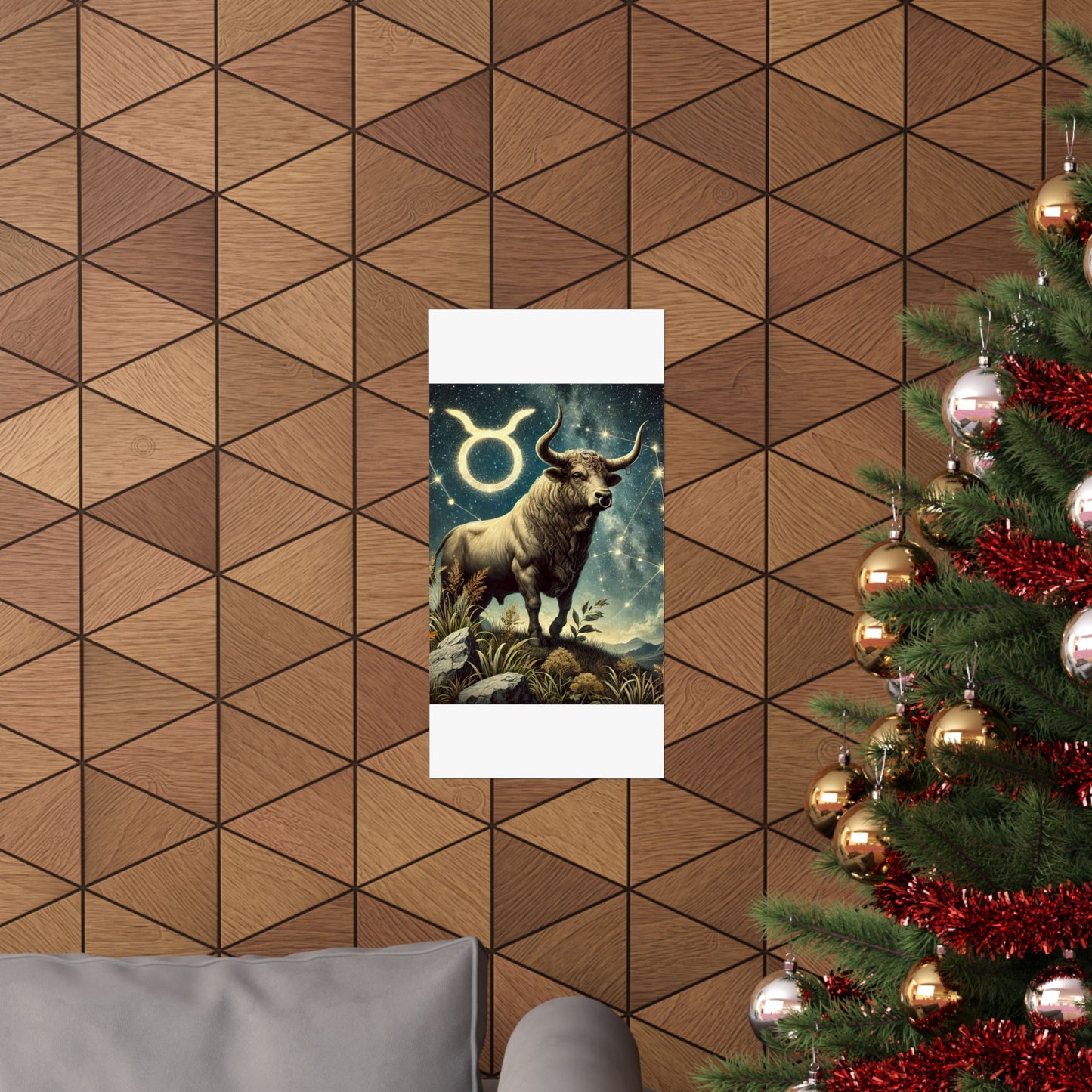 Taurus Bull Constellation Celestial Wall Art Poster