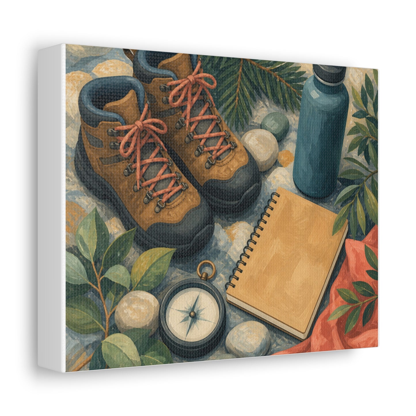 Quiet Hiking Trail Gear Art Canvas Art