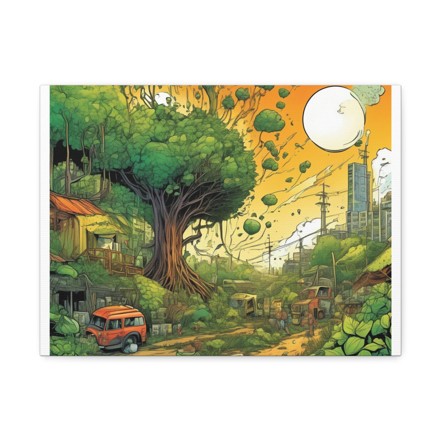 Cottage Road Landscape Nature Gift Art Canvas