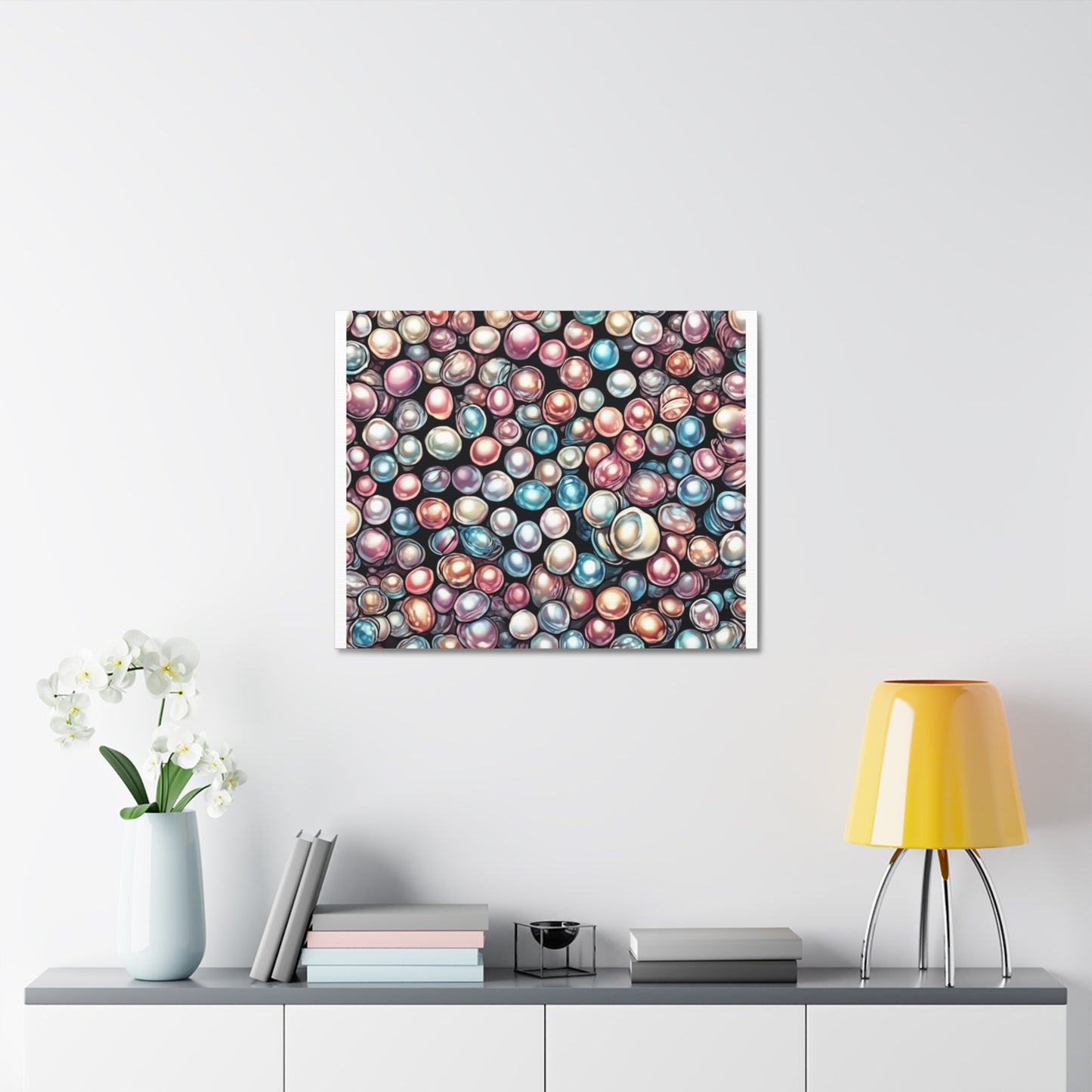 Pearl Bubble Pattern Abstract Gift Art Canvas