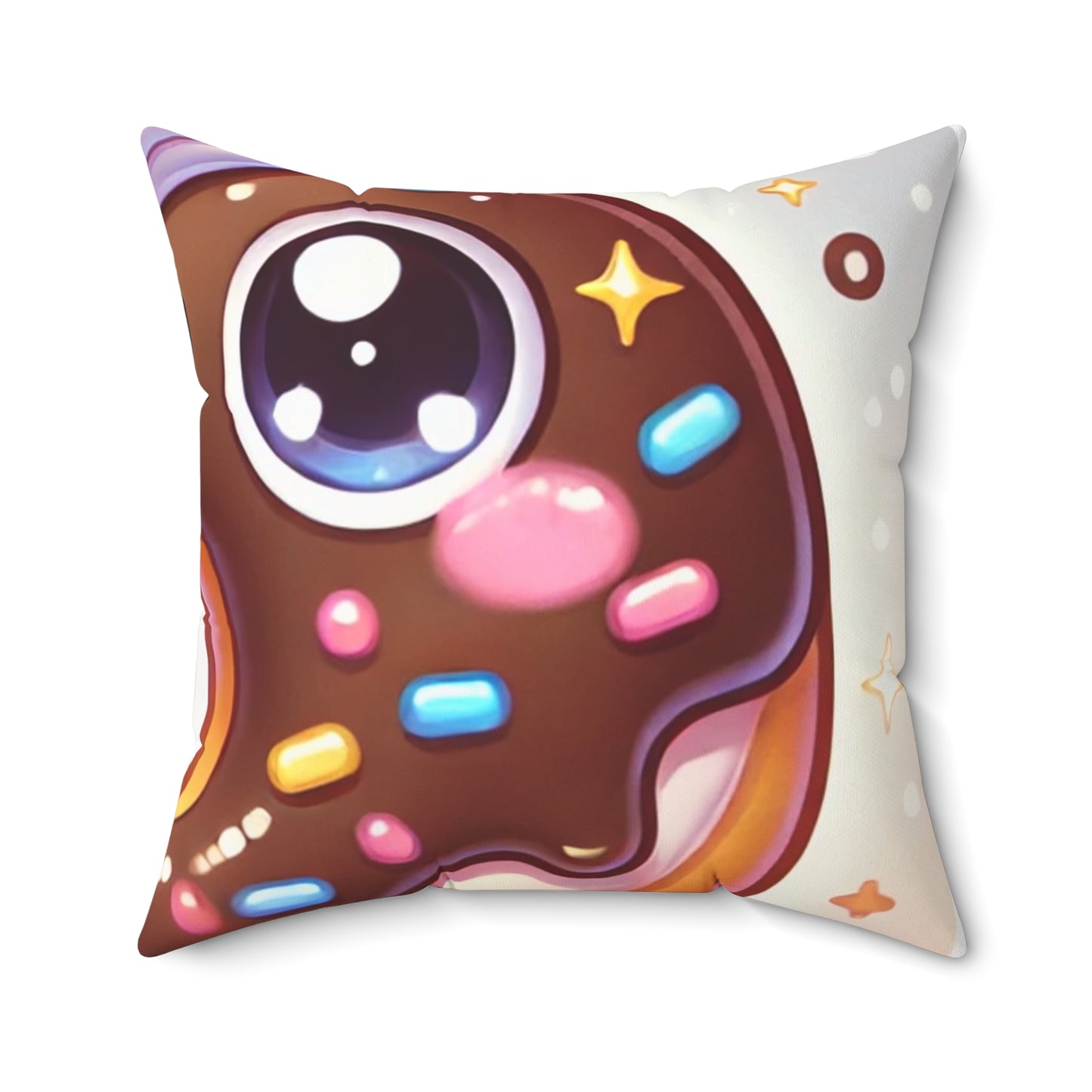 Kawaii Chocolate Donut Cute Dessert Decorative Pillow