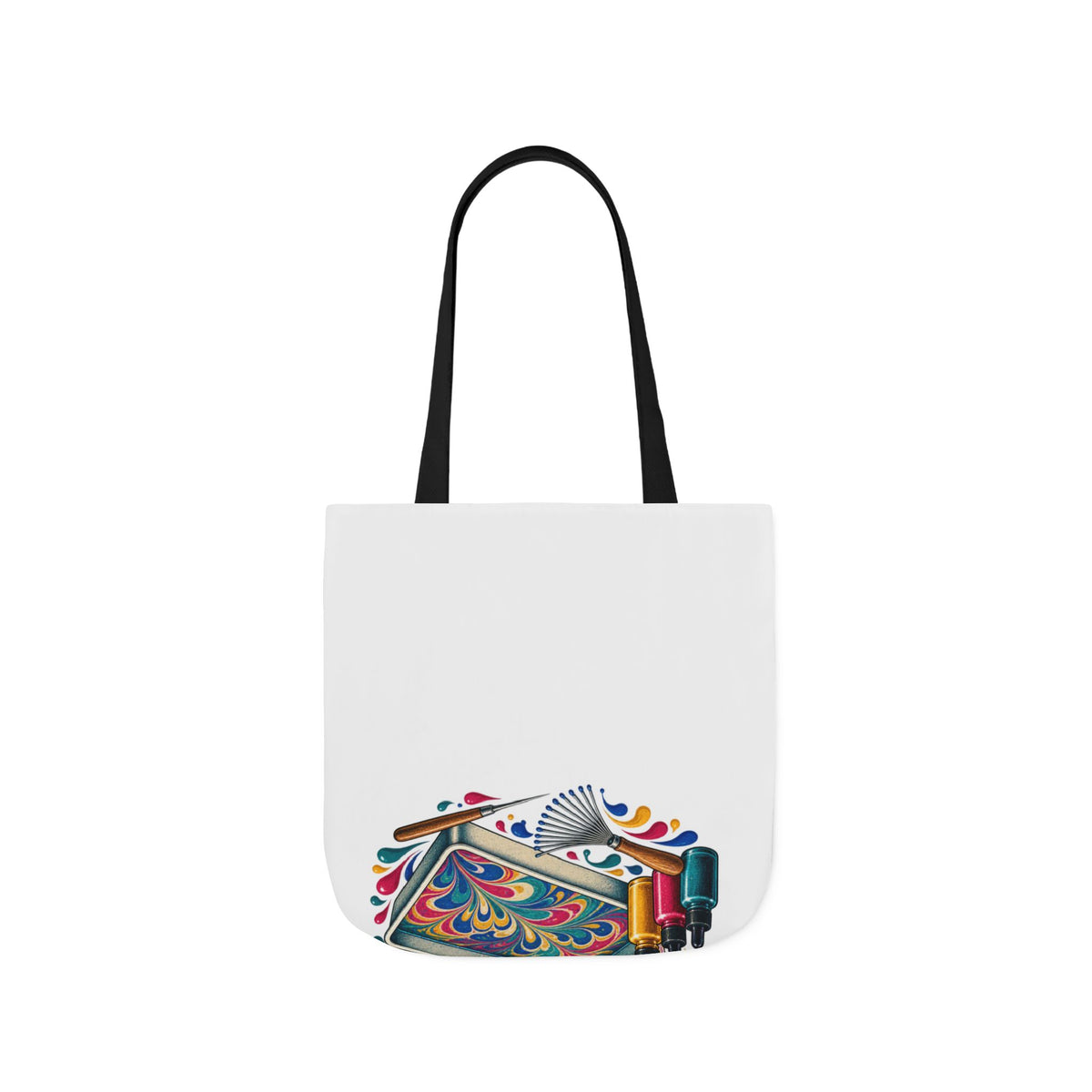 Colorful Paper Marbling Workshop Tote Bag