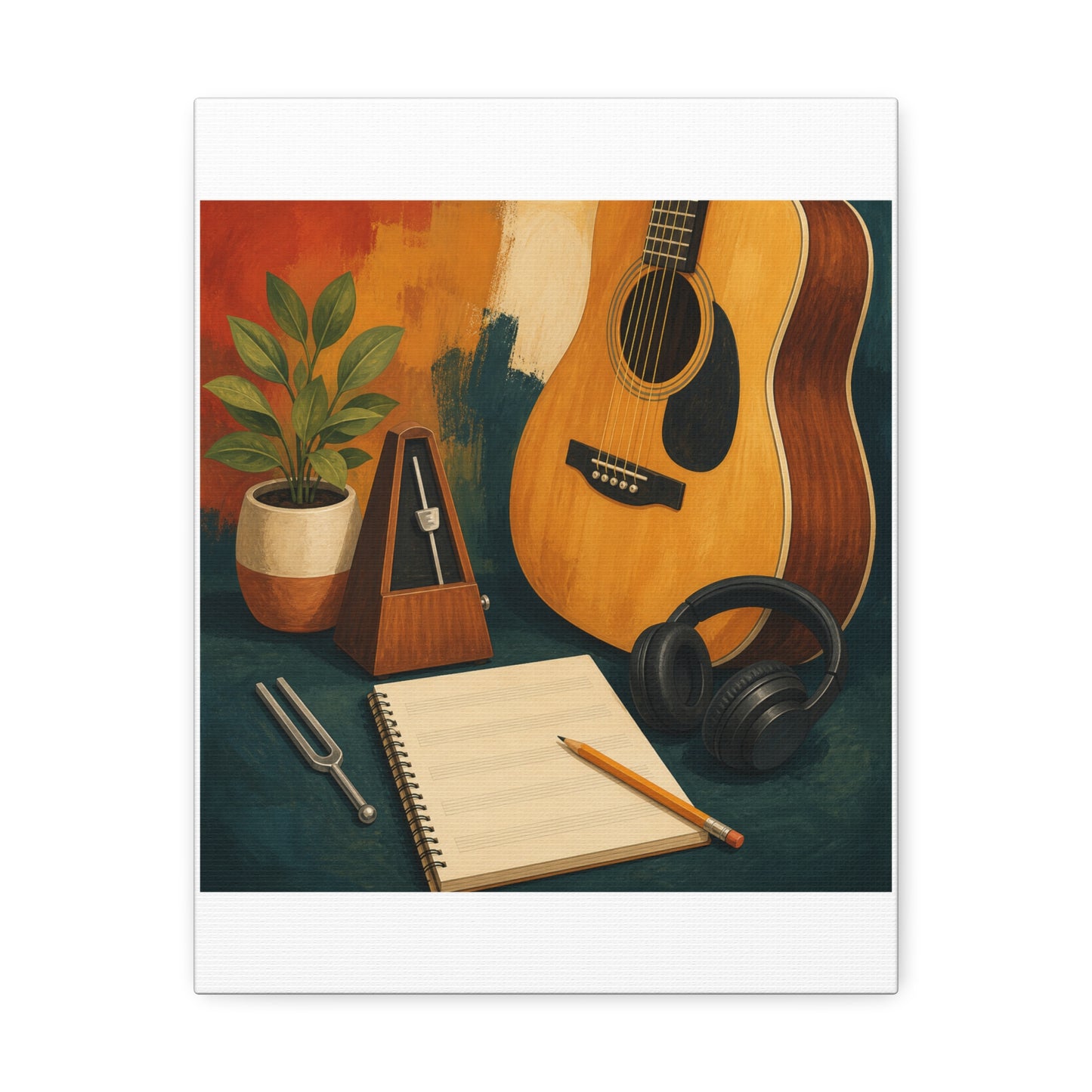 Warm Music Practice Hobby Canvas Art