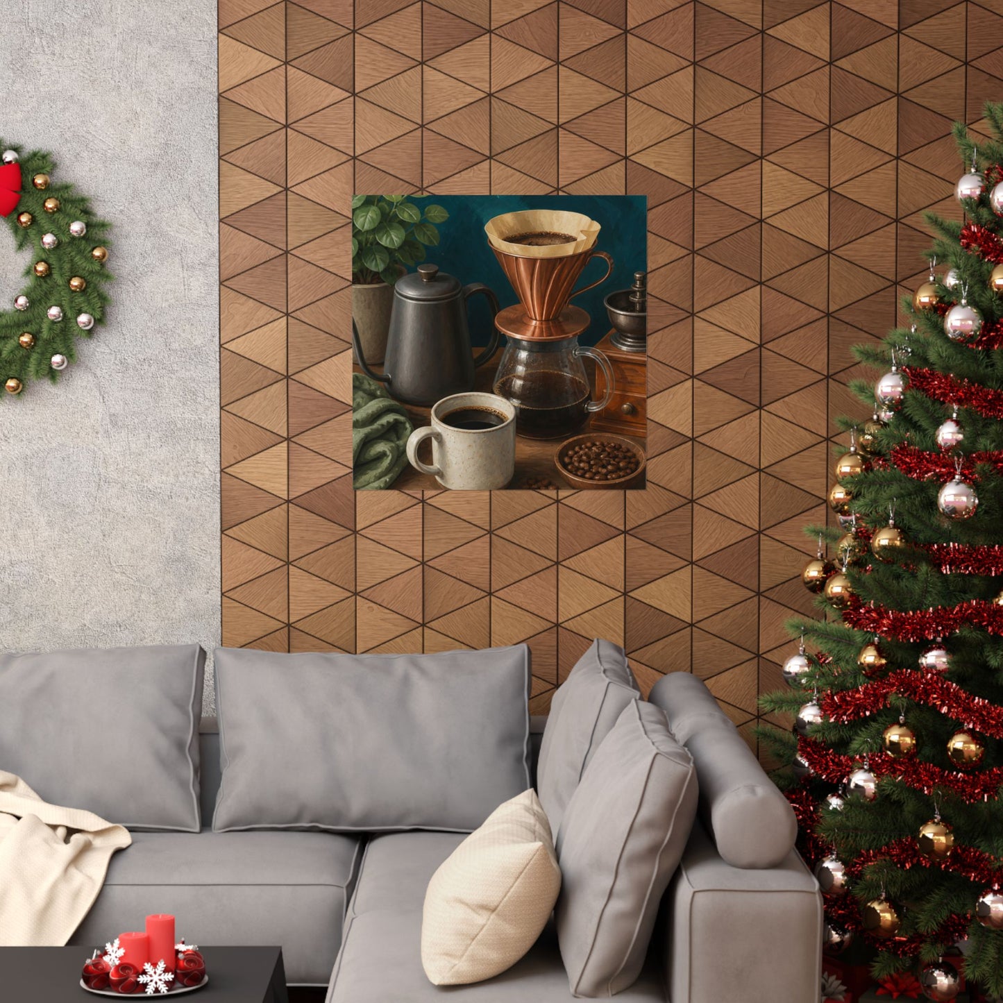 Warm Home Coffee Brewing Art Poster