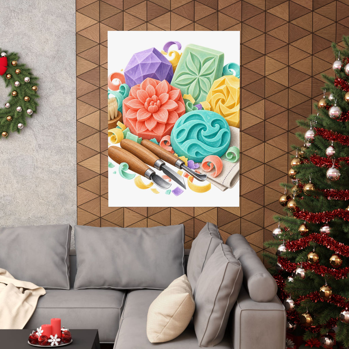 Colorful Soap Carving Workshop Poster