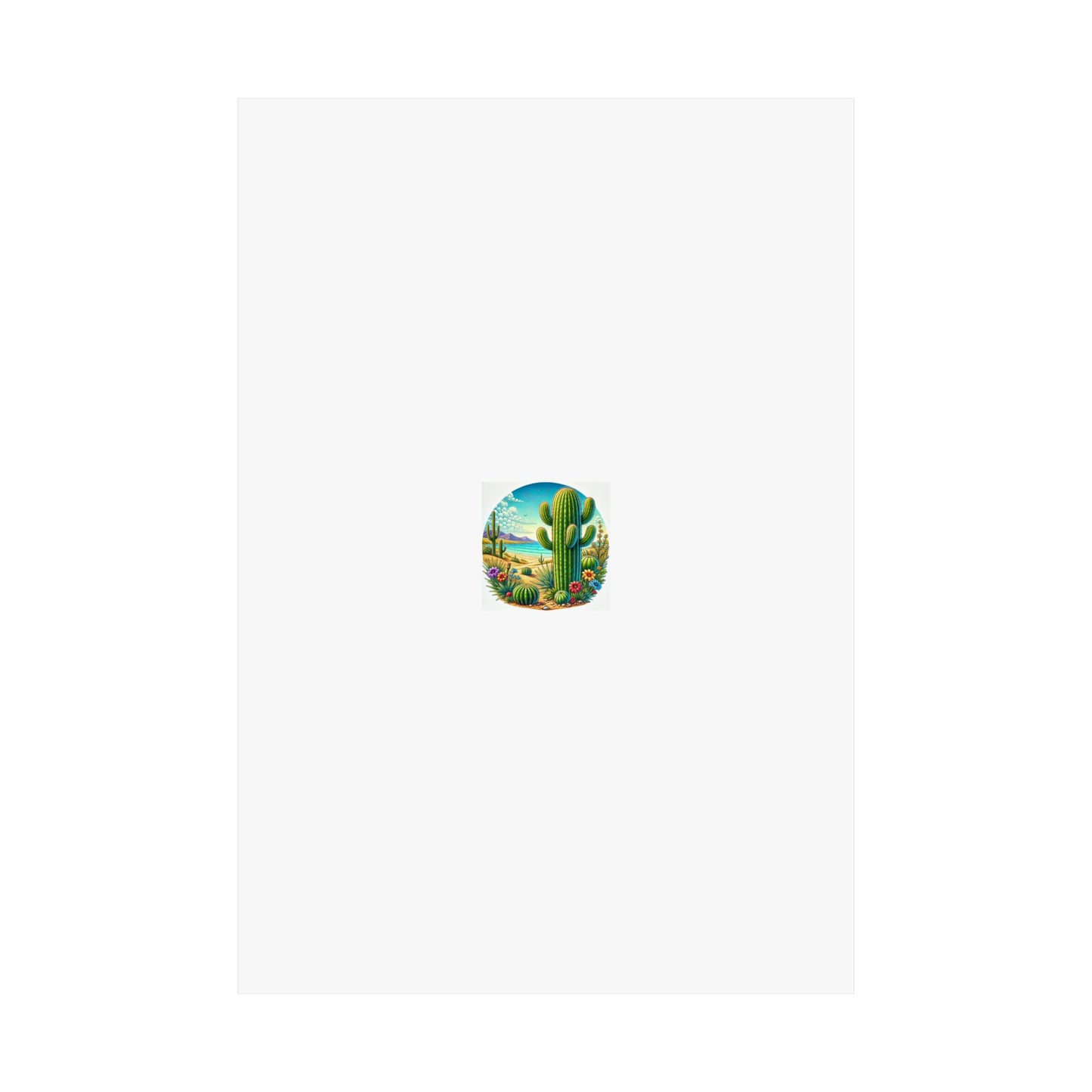 Desert Cactus Bloom Garden Poster Botanical Desert Wall Art Gift