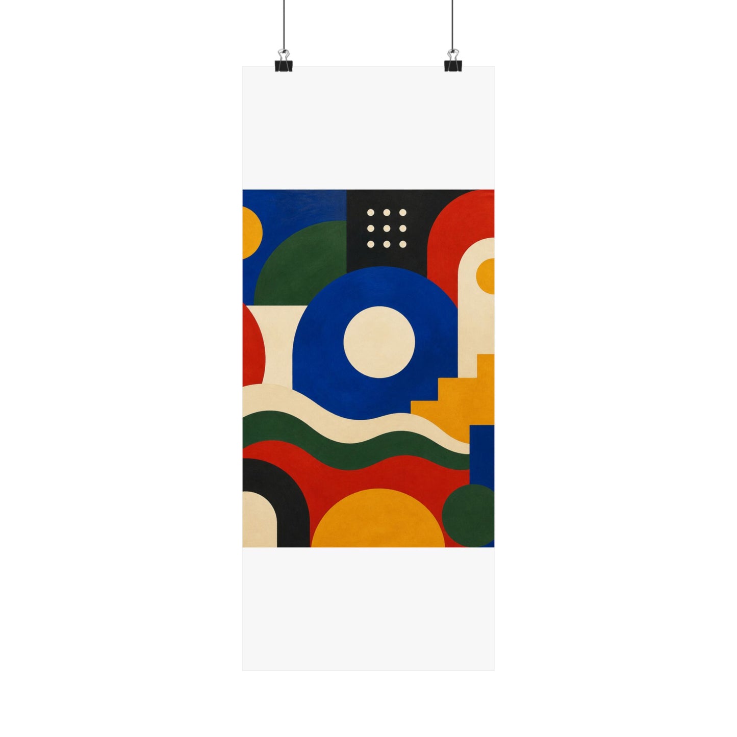 Bold Geometric Balance Abstract Art Poster