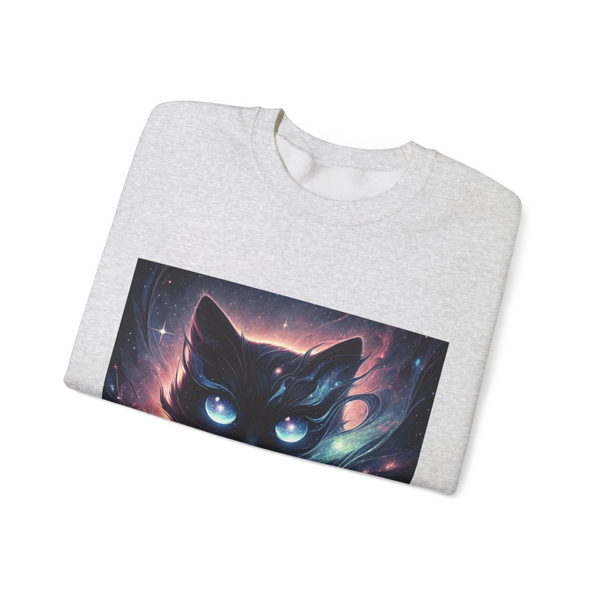 Cosmic Black Cat Galaxy Celestial Sweatshirt