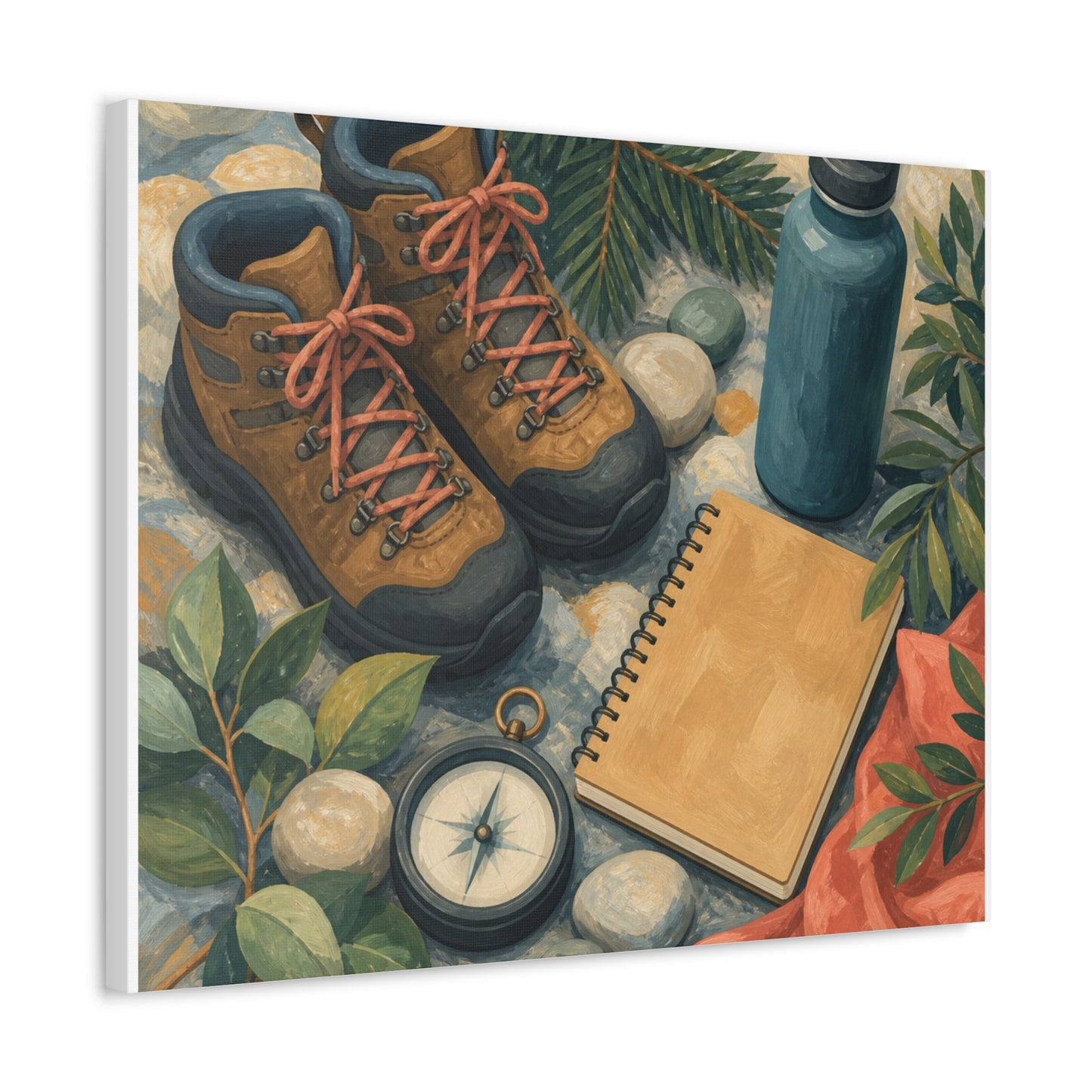 Quiet Hiking Trail Gear Art Canvas Art