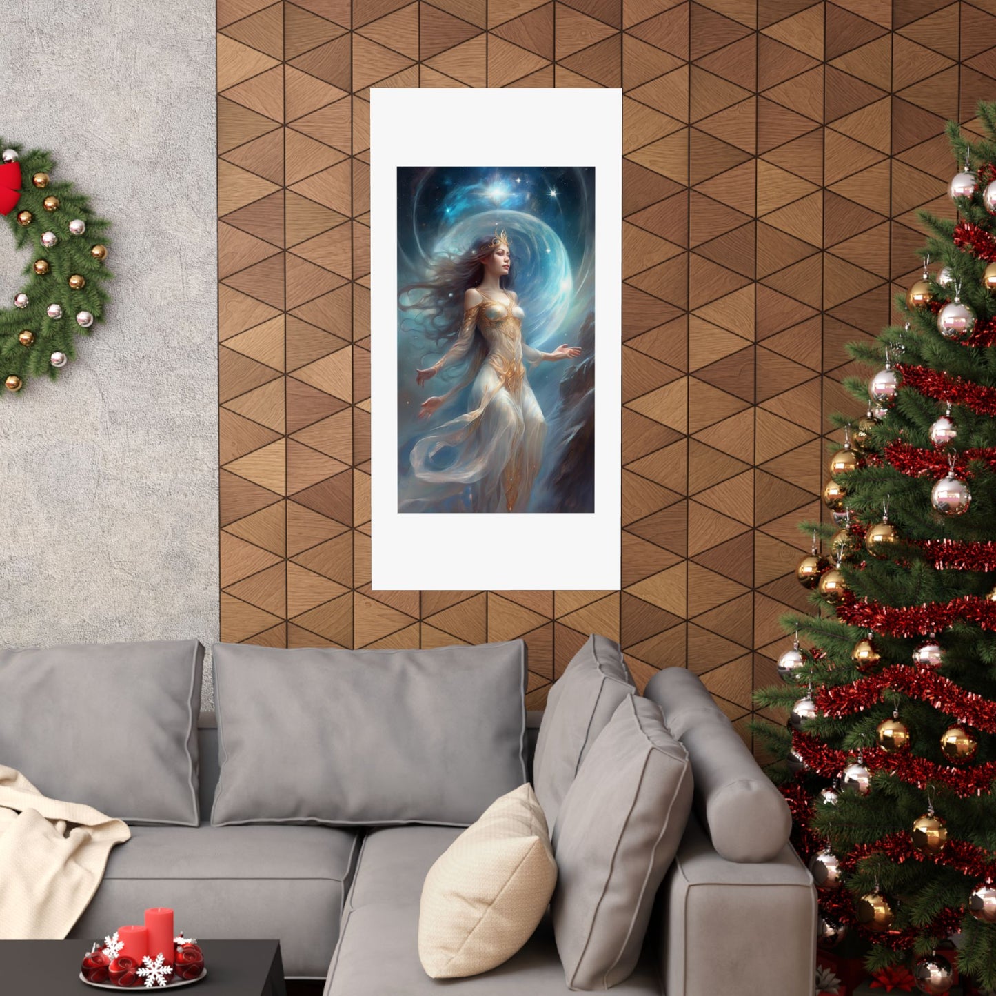 Lunar Celestial Queen Fantasy Portrait Poster