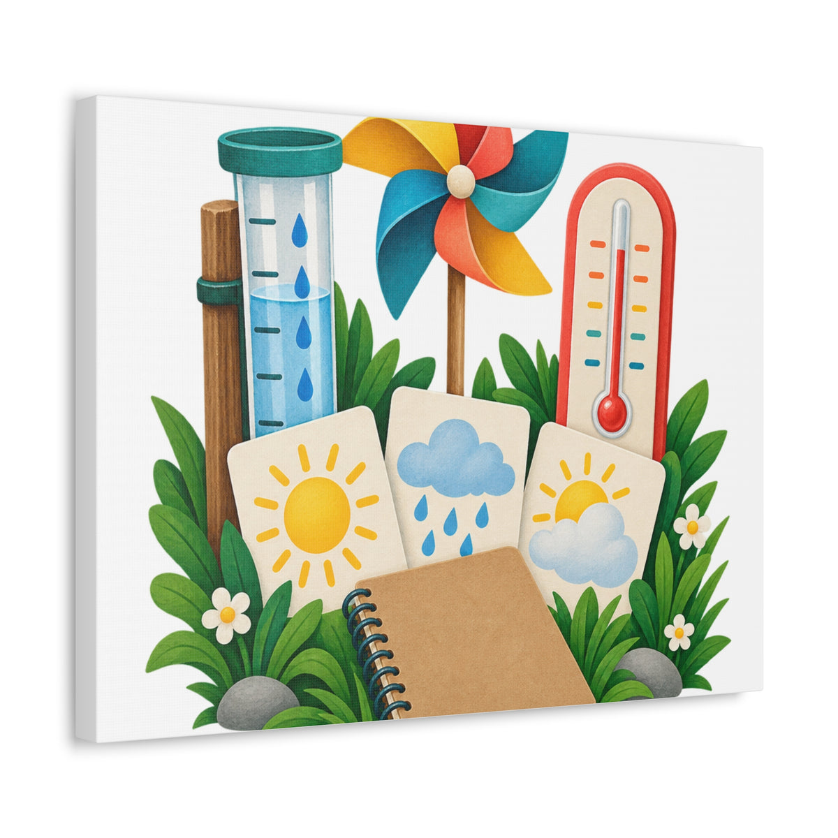 Colorful Backyard Weather Watching Kit Canvas
