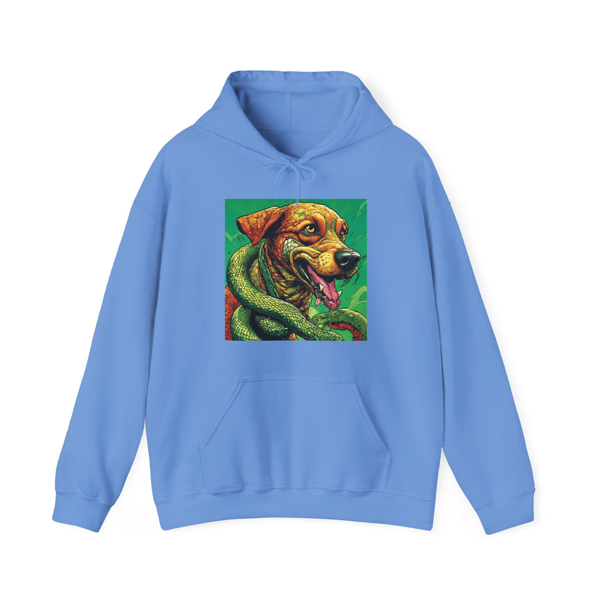 Serpent Guardian Dog Bold Fantasy Creature Art Hoodie