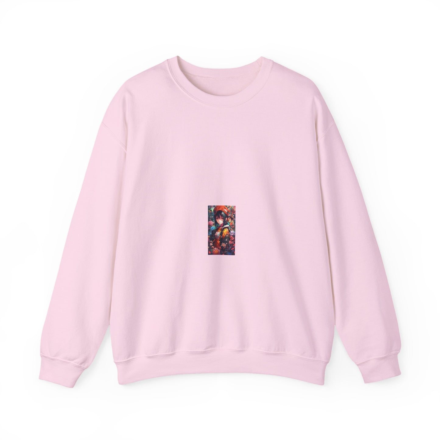 Anime Floral Forest Heroine Portrait Soft Sweatshirt