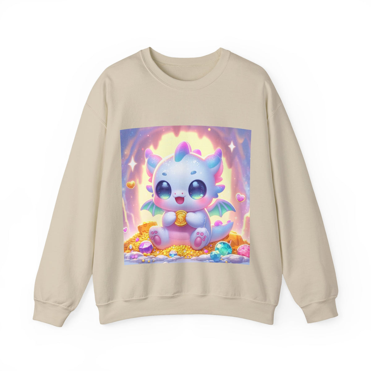 Pastel Treasure Dragon Kawaii Fantasy Sweatshirt