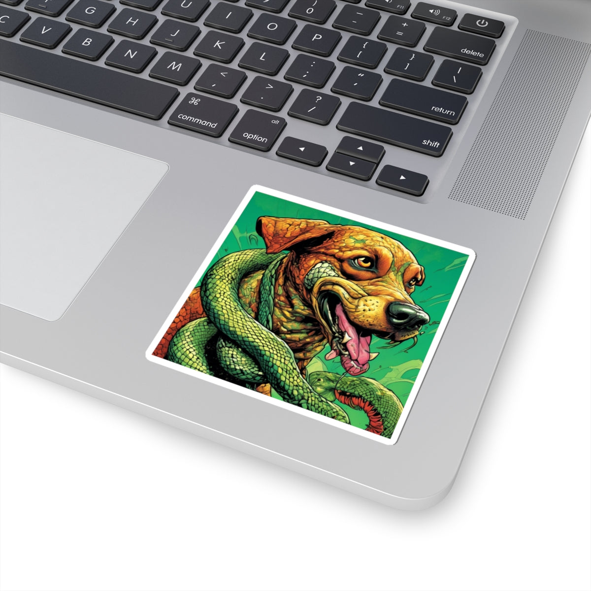 Serpent Guardian Dog Bold Fantasy Creature Sticker