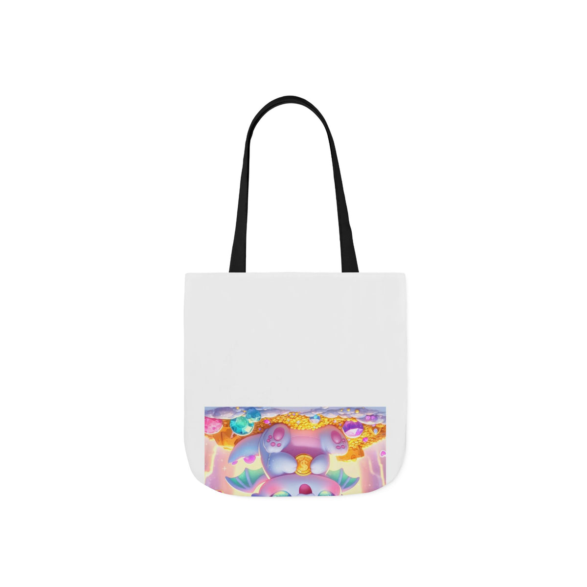 Pastel Treasure Dragon Kawaii Fantasy Canvas Tote Bag